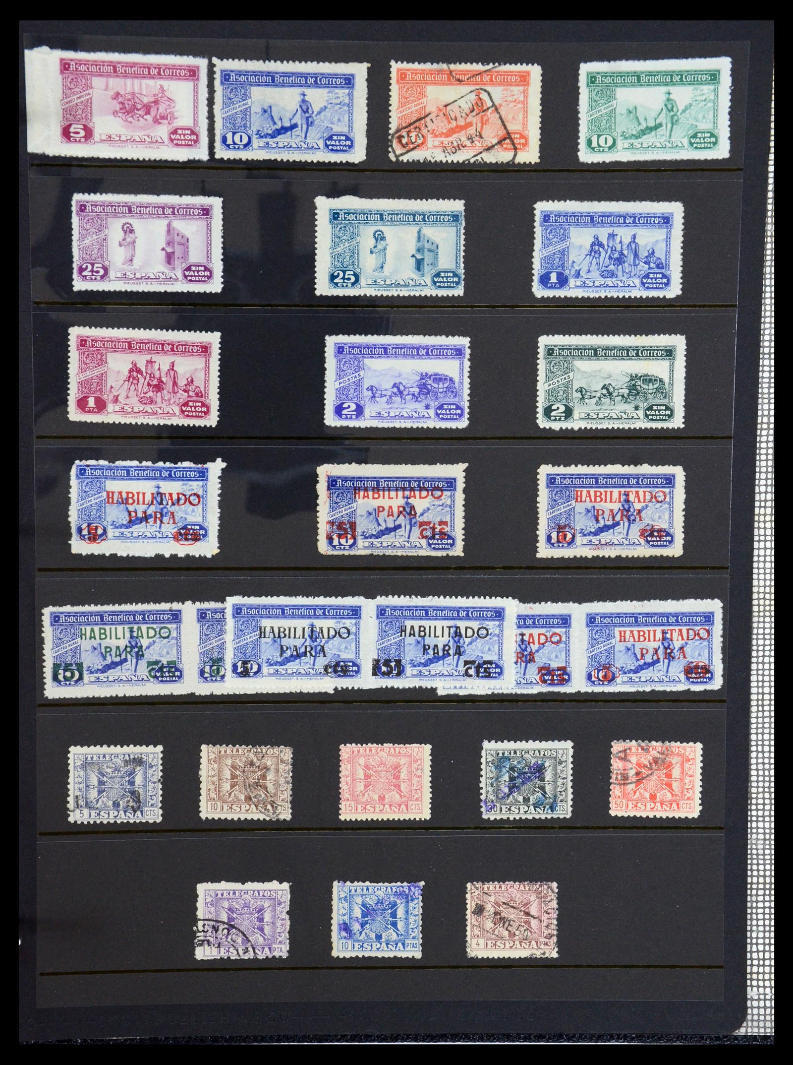 36298 045 - Postzegelverzameling 36298 Spanje lokaal en burgeroorlog 1931-1938.