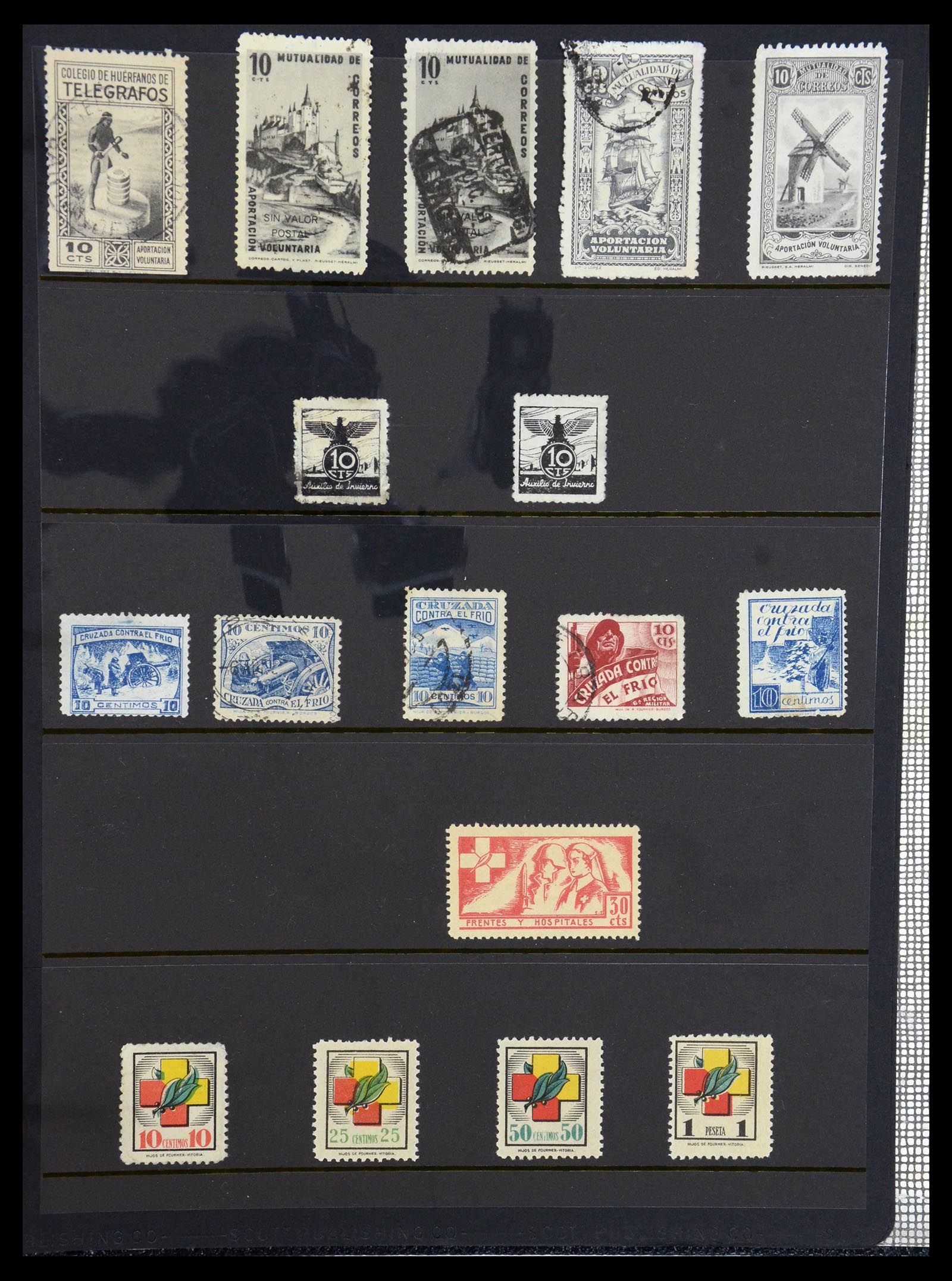 36298 046 - Postzegelverzameling 36298 Spanje lokaal en burgeroorlog 1931-1938.
