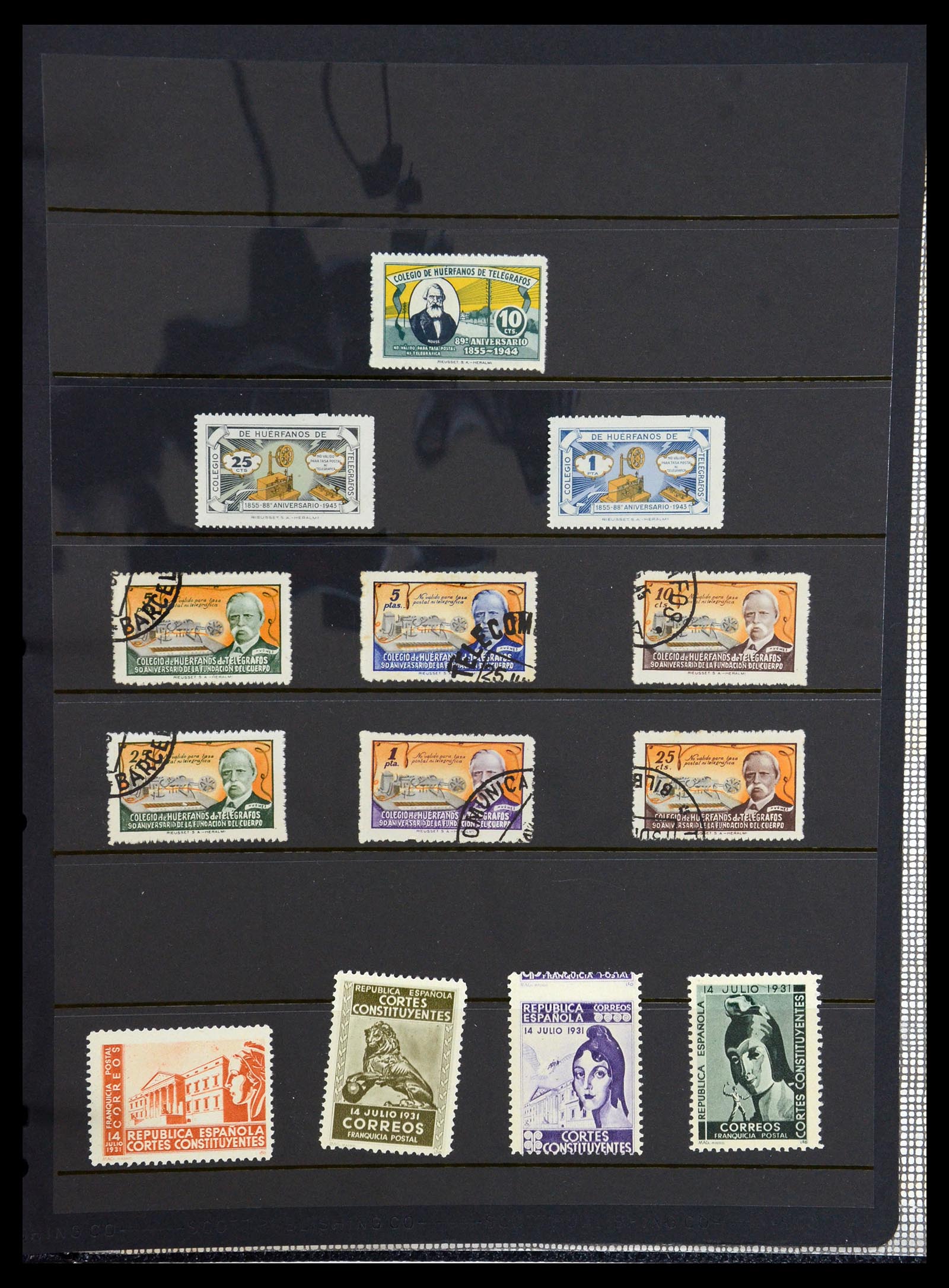36298 047 - Postzegelverzameling 36298 Spanje lokaal en burgeroorlog 1931-1938.