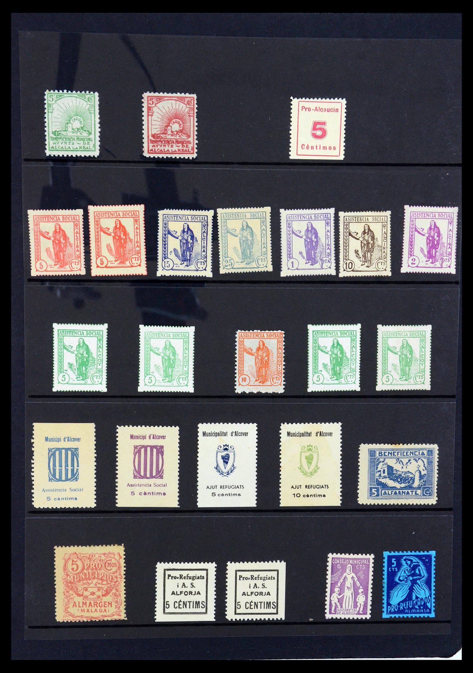 36298 051 - Postzegelverzameling 36298 Spanje lokaal en burgeroorlog 1931-1938.