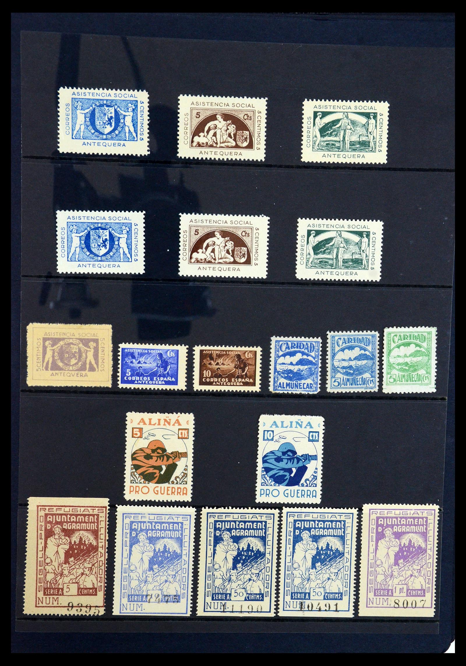 36298 052 - Postzegelverzameling 36298 Spanje lokaal en burgeroorlog 1931-1938.