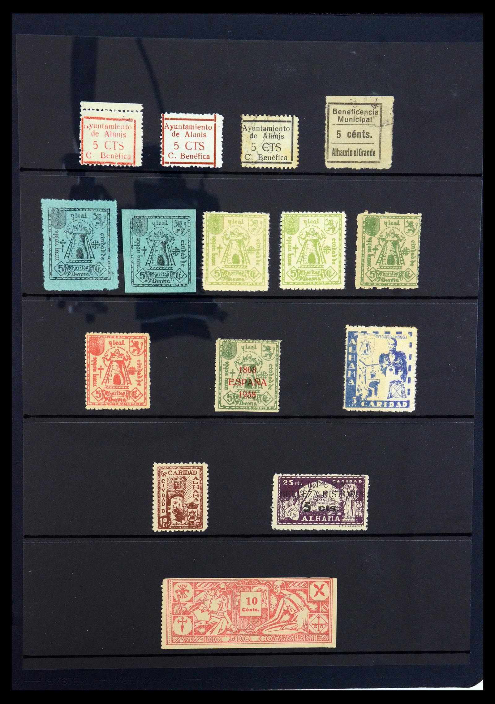 36298 054 - Postzegelverzameling 36298 Spanje lokaal en burgeroorlog 1931-1938.
