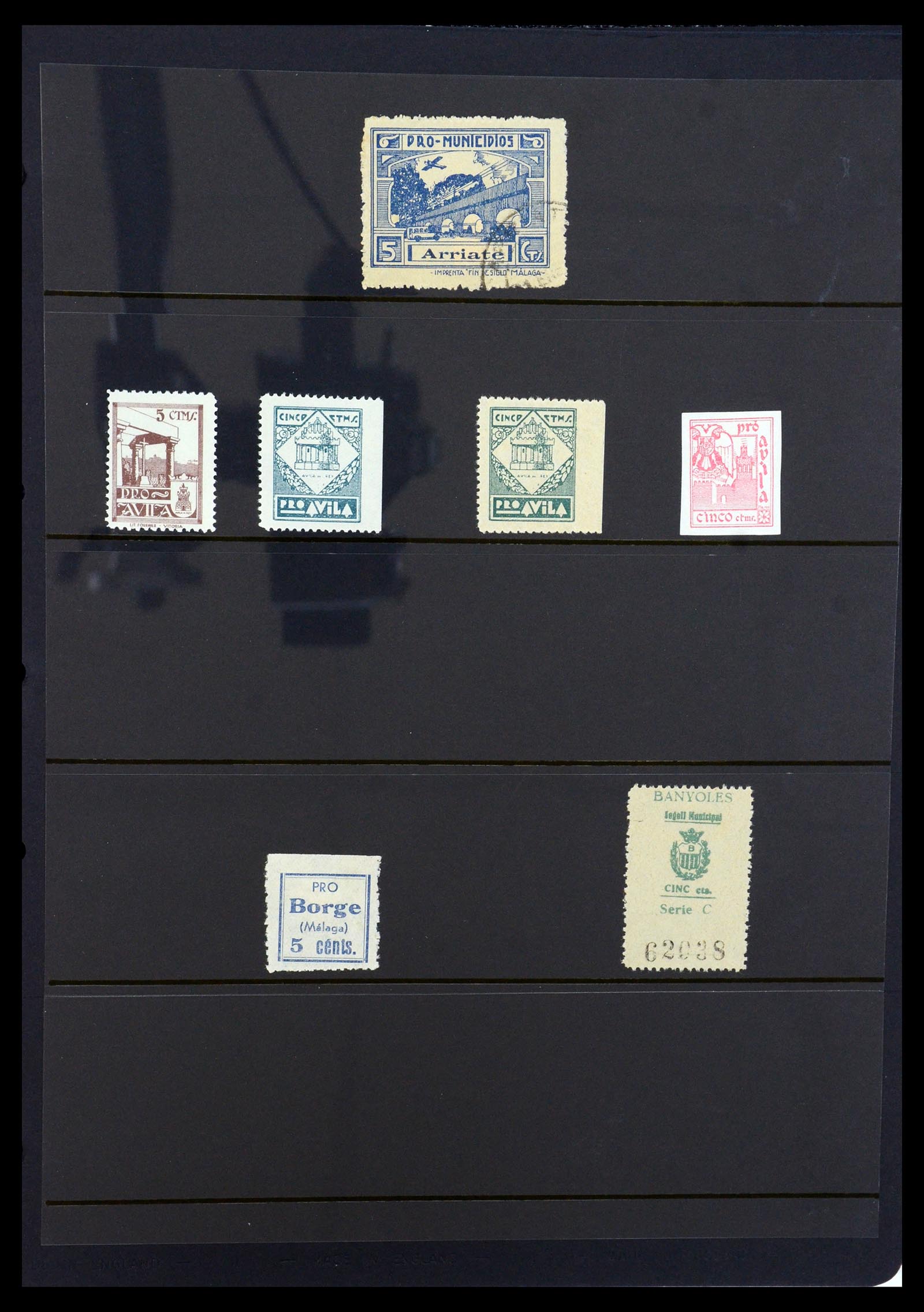 36298 056 - Postzegelverzameling 36298 Spanje lokaal en burgeroorlog 1931-1938.