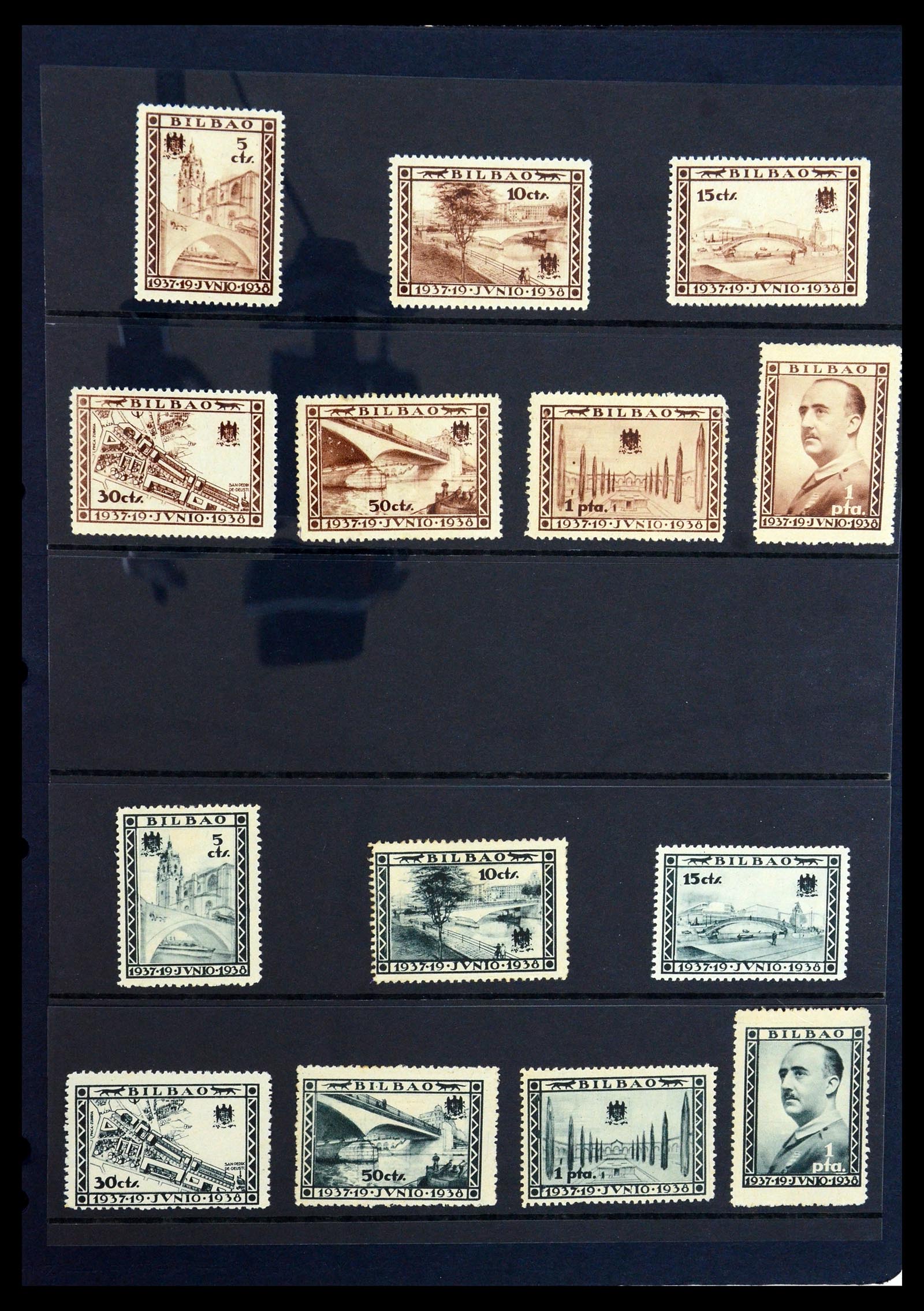 36298 058 - Stamp collection 36298 Spain local and civil war 1931-1938.