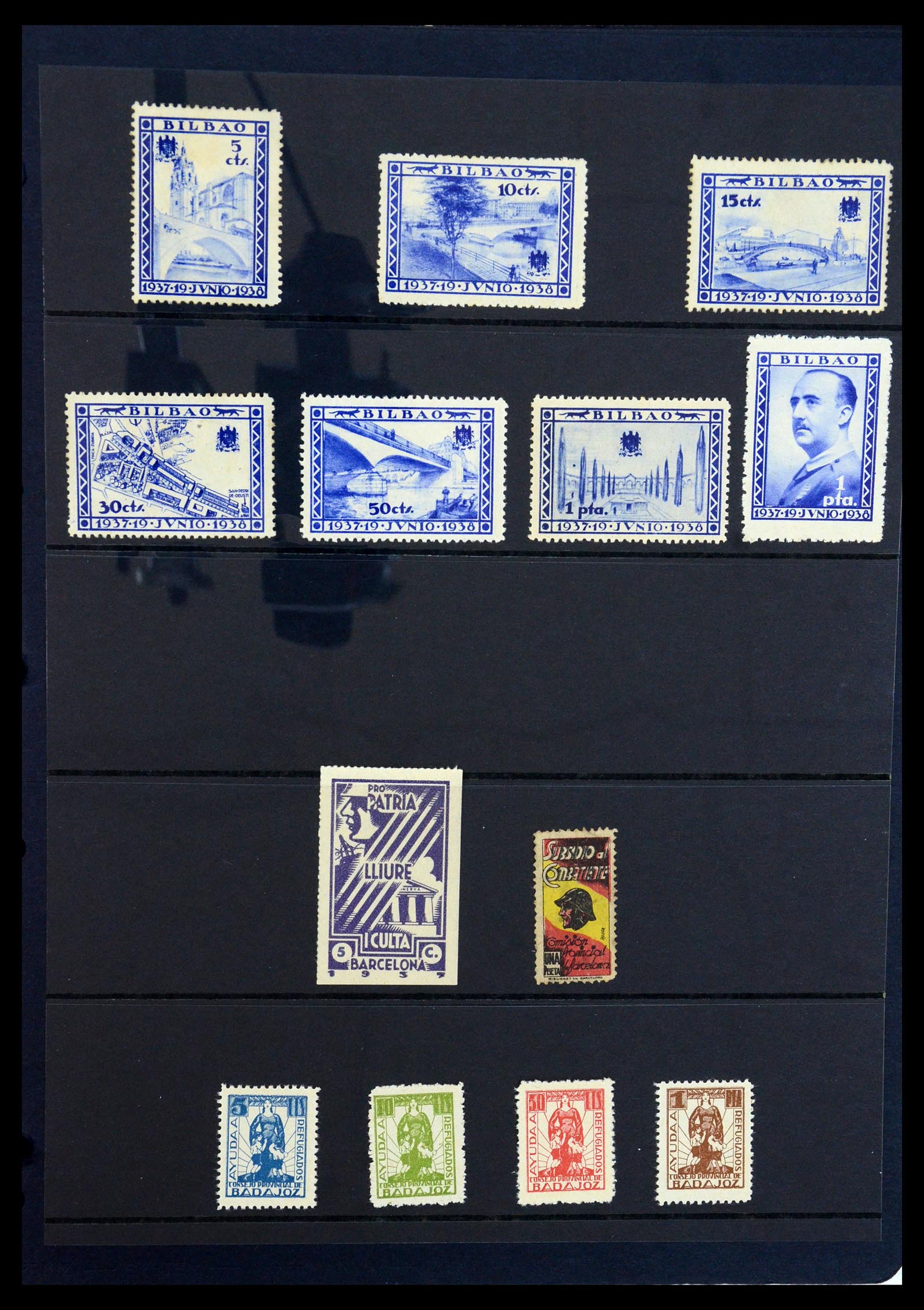 36298 059 - Postzegelverzameling 36298 Spanje lokaal en burgeroorlog 1931-1938.
