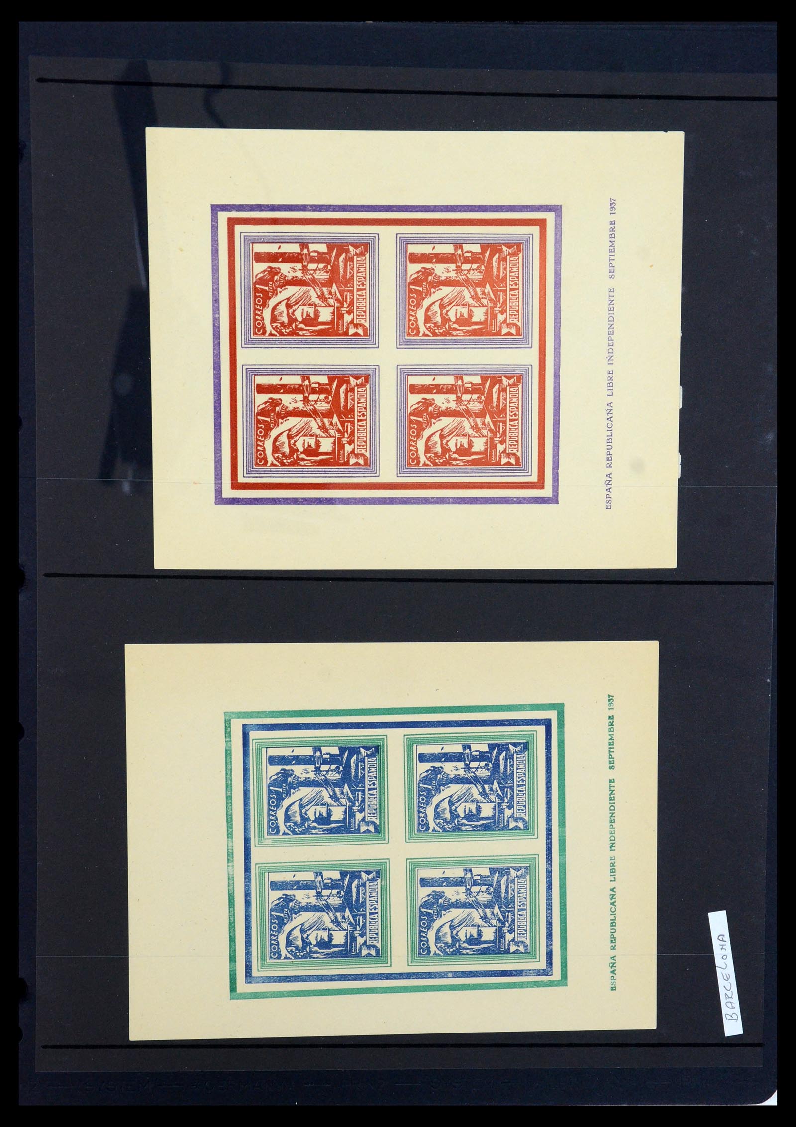 36298 060 - Postzegelverzameling 36298 Spanje lokaal en burgeroorlog 1931-1938.