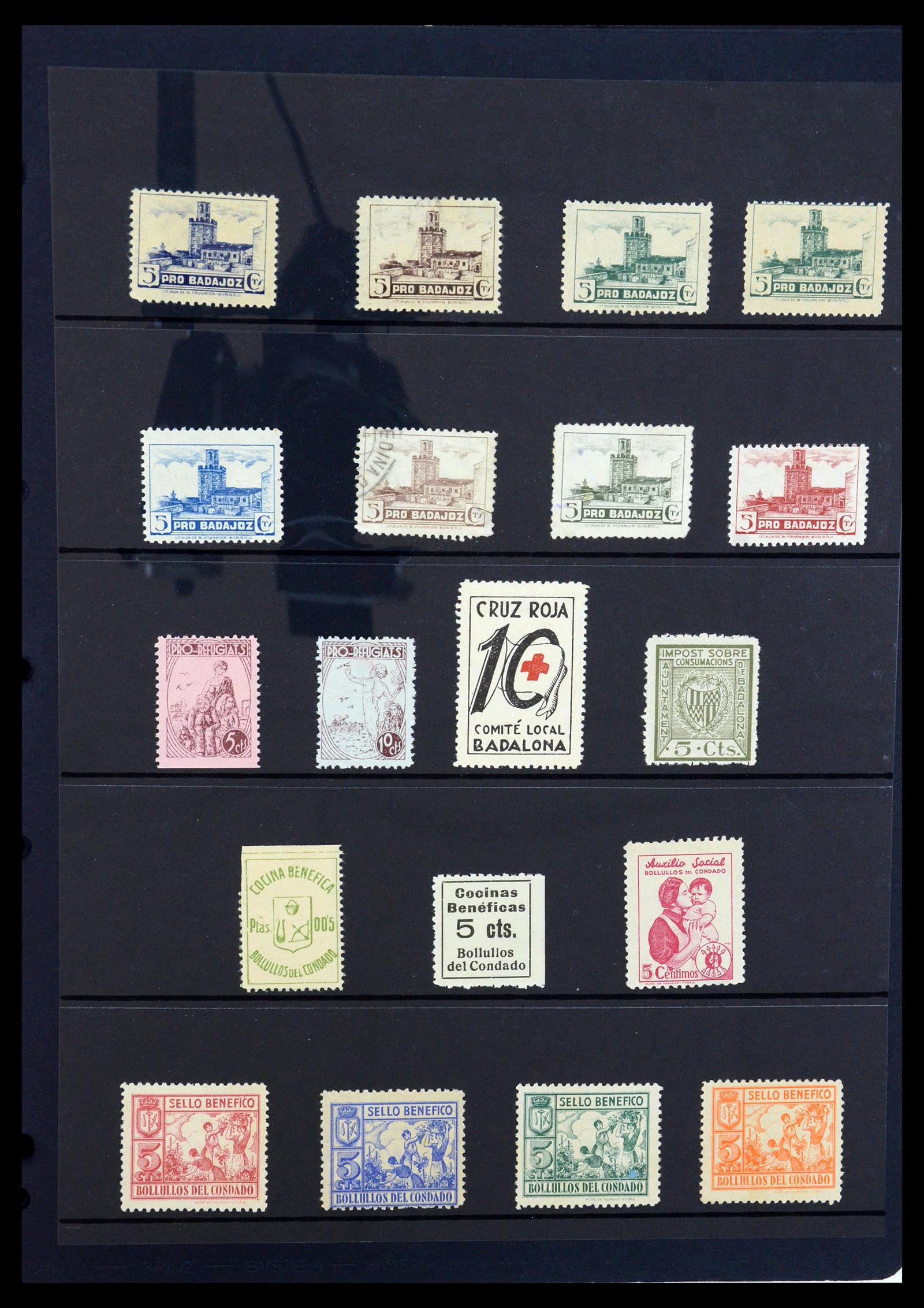 36298 061 - Postzegelverzameling 36298 Spanje lokaal en burgeroorlog 1931-1938.