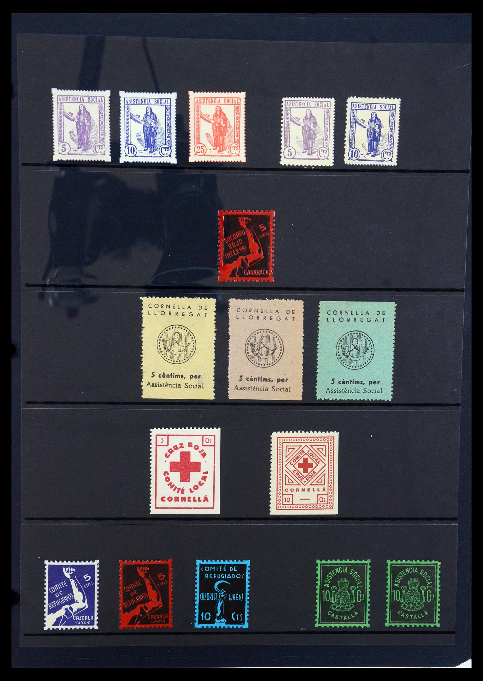 36298 065 - Postzegelverzameling 36298 Spanje lokaal en burgeroorlog 1931-1938.