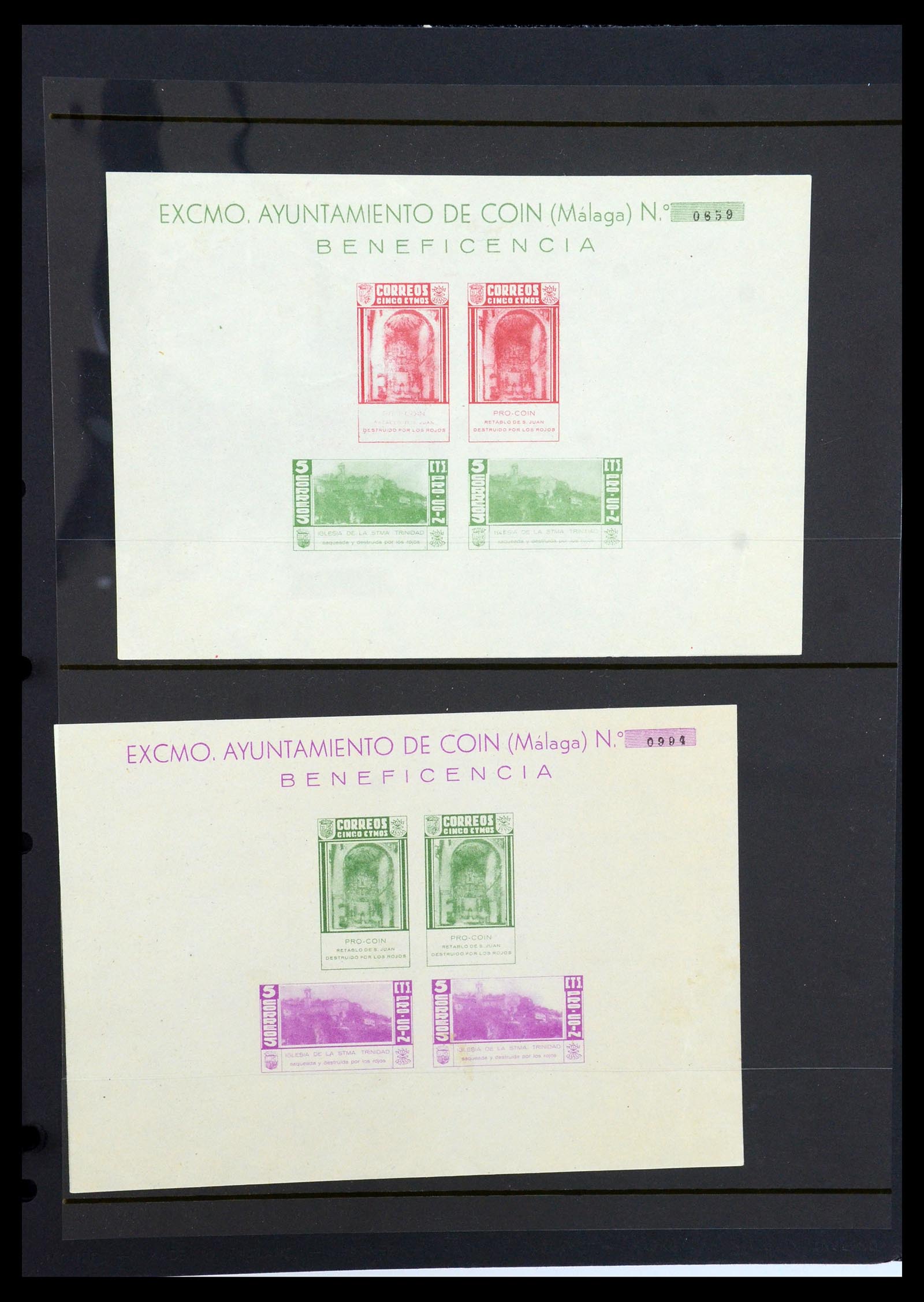 36298 070 - Postzegelverzameling 36298 Spanje lokaal en burgeroorlog 1931-1938.