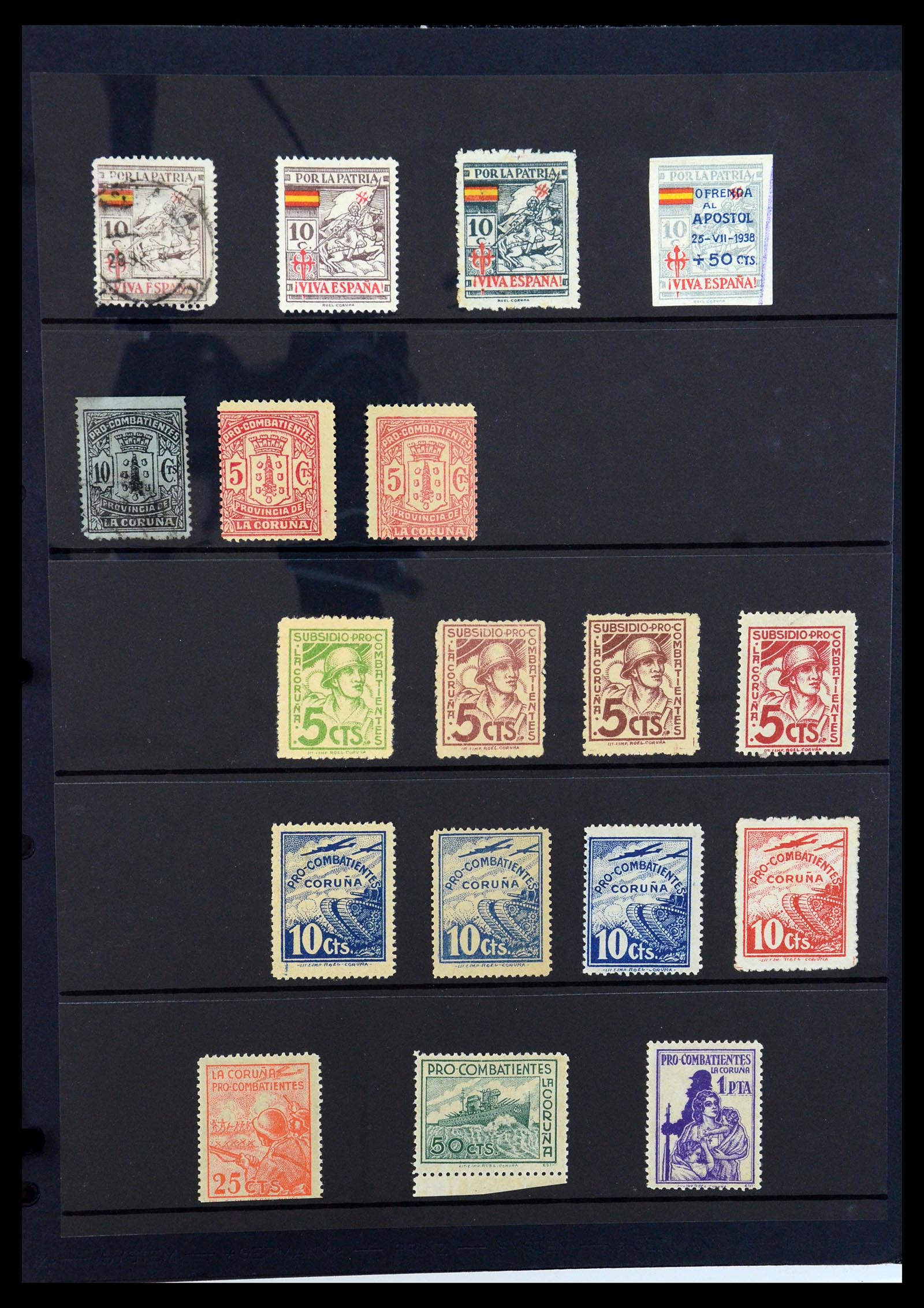 36298 072 - Postzegelverzameling 36298 Spanje lokaal en burgeroorlog 1931-1938.