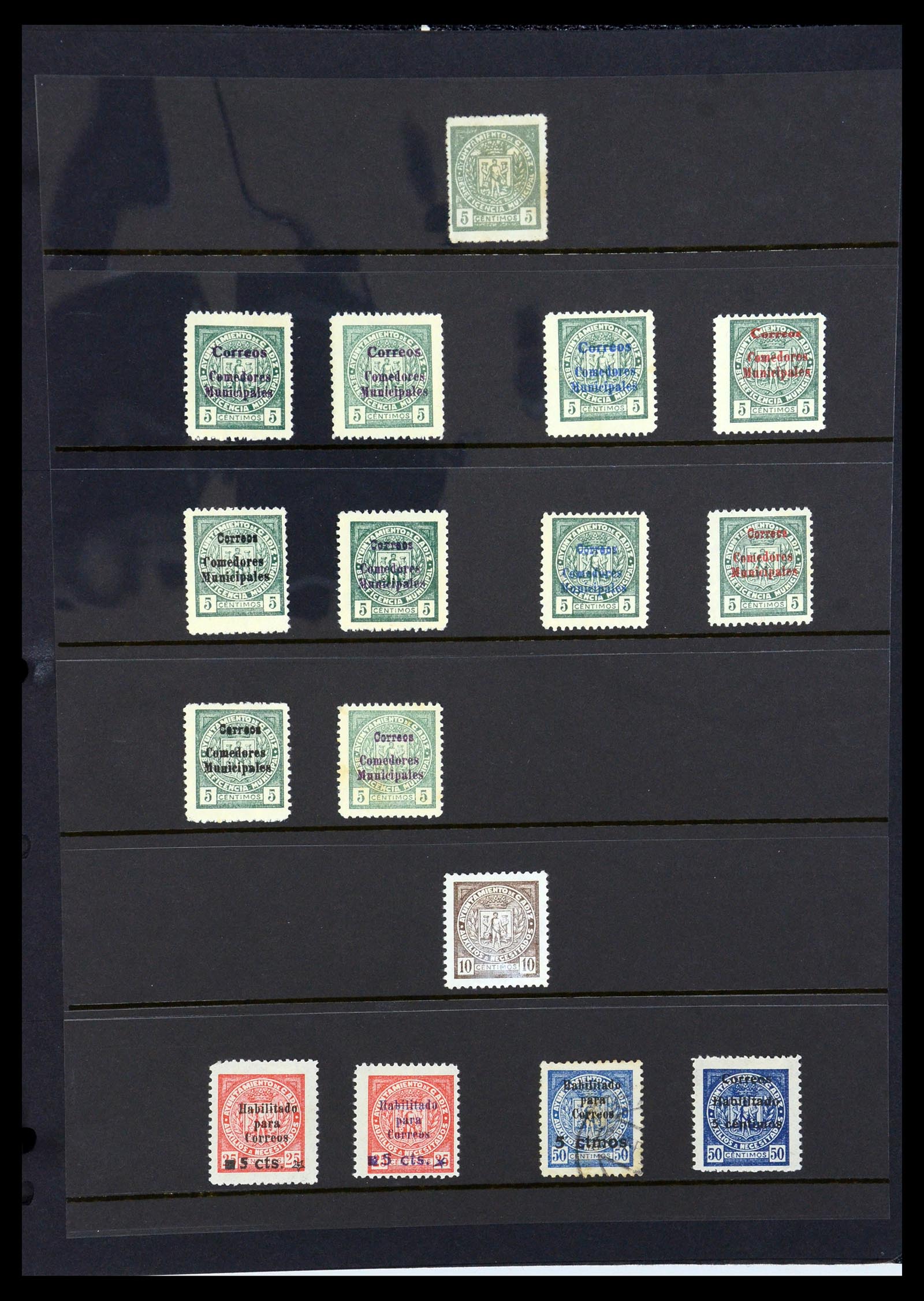 36298 075 - Postzegelverzameling 36298 Spanje lokaal en burgeroorlog 1931-1938.