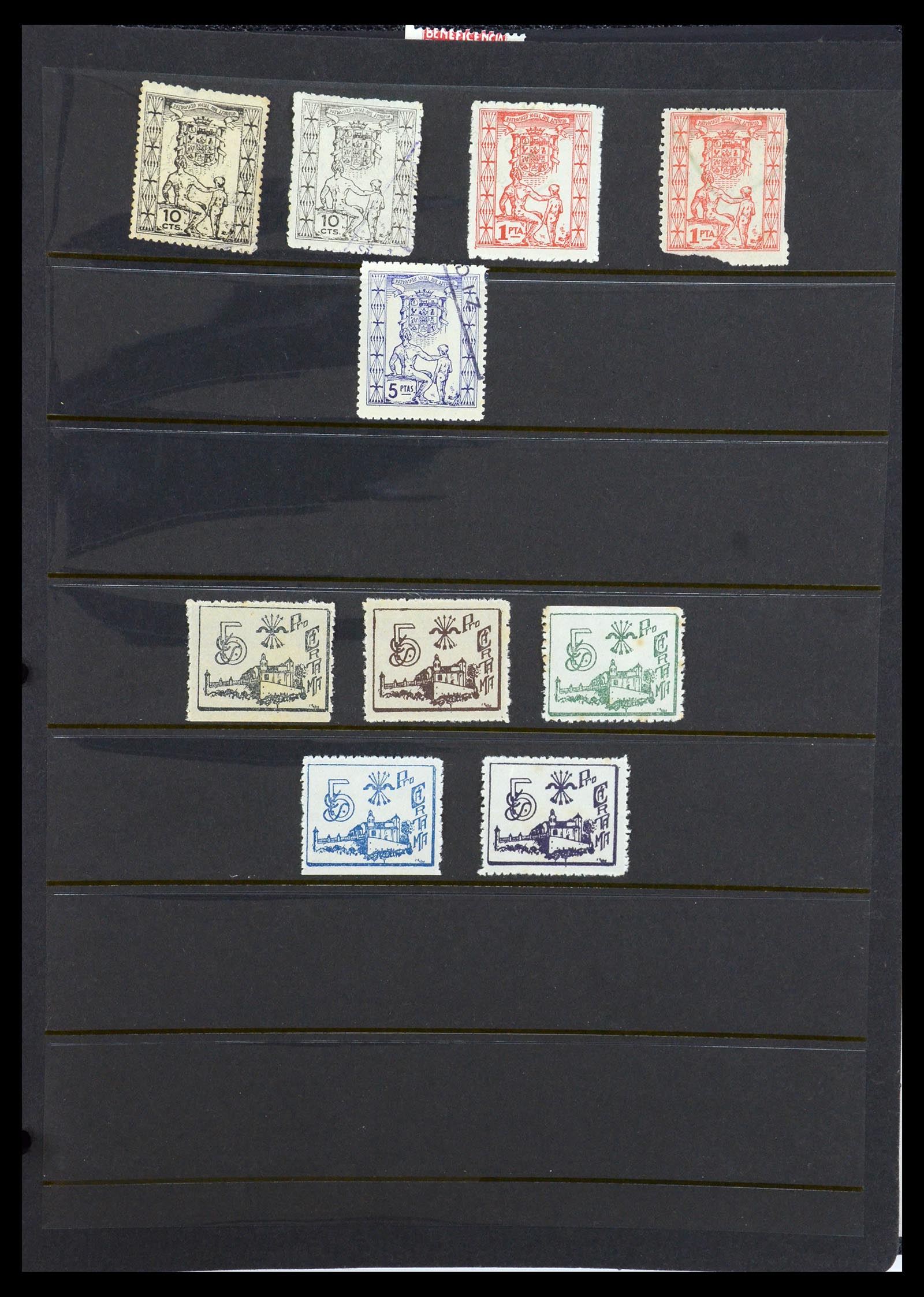 36298 077 - Postzegelverzameling 36298 Spanje lokaal en burgeroorlog 1931-1938.