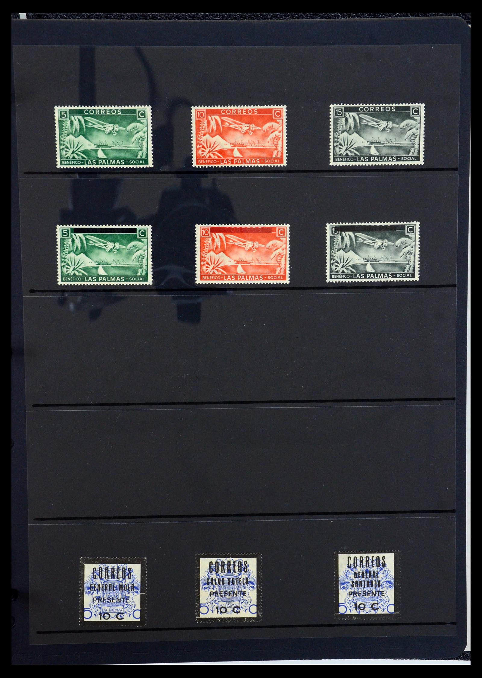36298 082 - Postzegelverzameling 36298 Spanje lokaal en burgeroorlog 1931-1938.