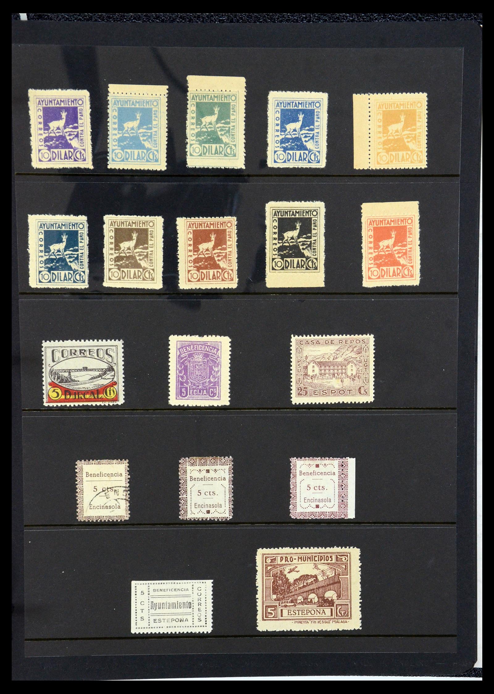 36298 087 - Postzegelverzameling 36298 Spanje lokaal en burgeroorlog 1931-1938.