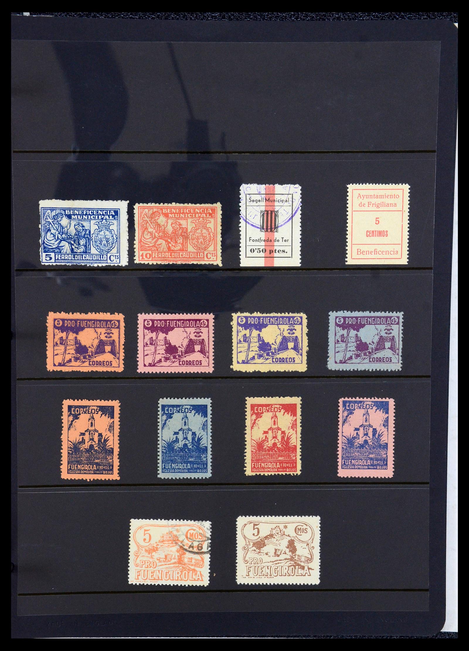 36298 096 - Postzegelverzameling 36298 Spanje lokaal en burgeroorlog 1931-1938.
