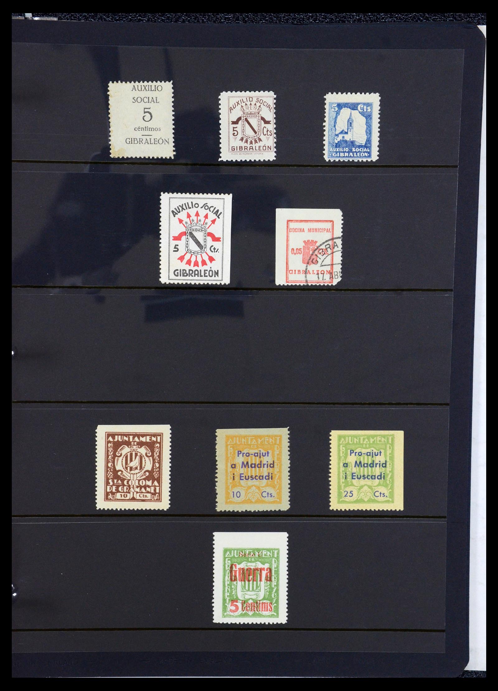 36298 098 - Postzegelverzameling 36298 Spanje lokaal en burgeroorlog 1931-1938.