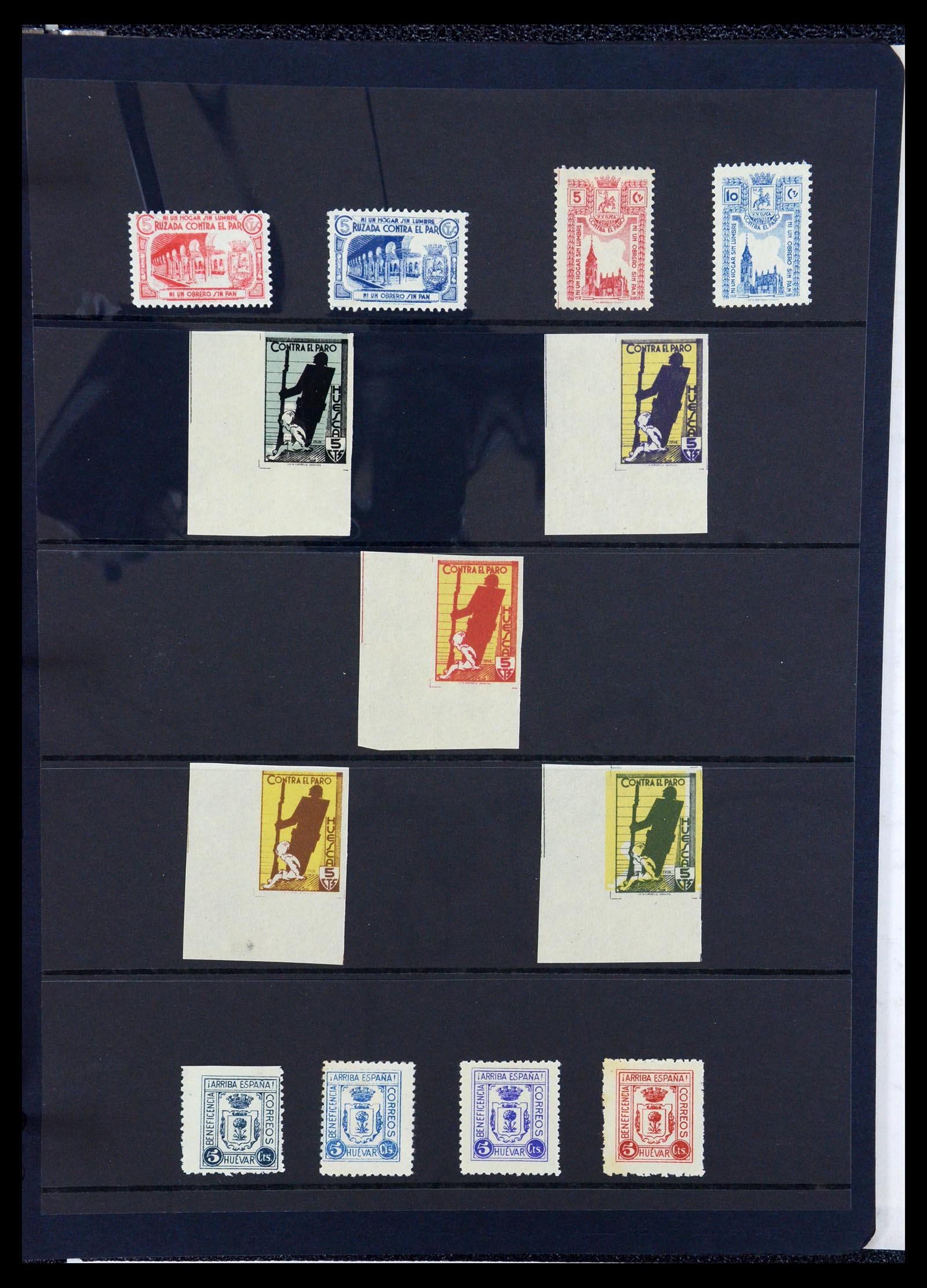 36298 100 - Postzegelverzameling 36298 Spanje lokaal en burgeroorlog 1931-1938.