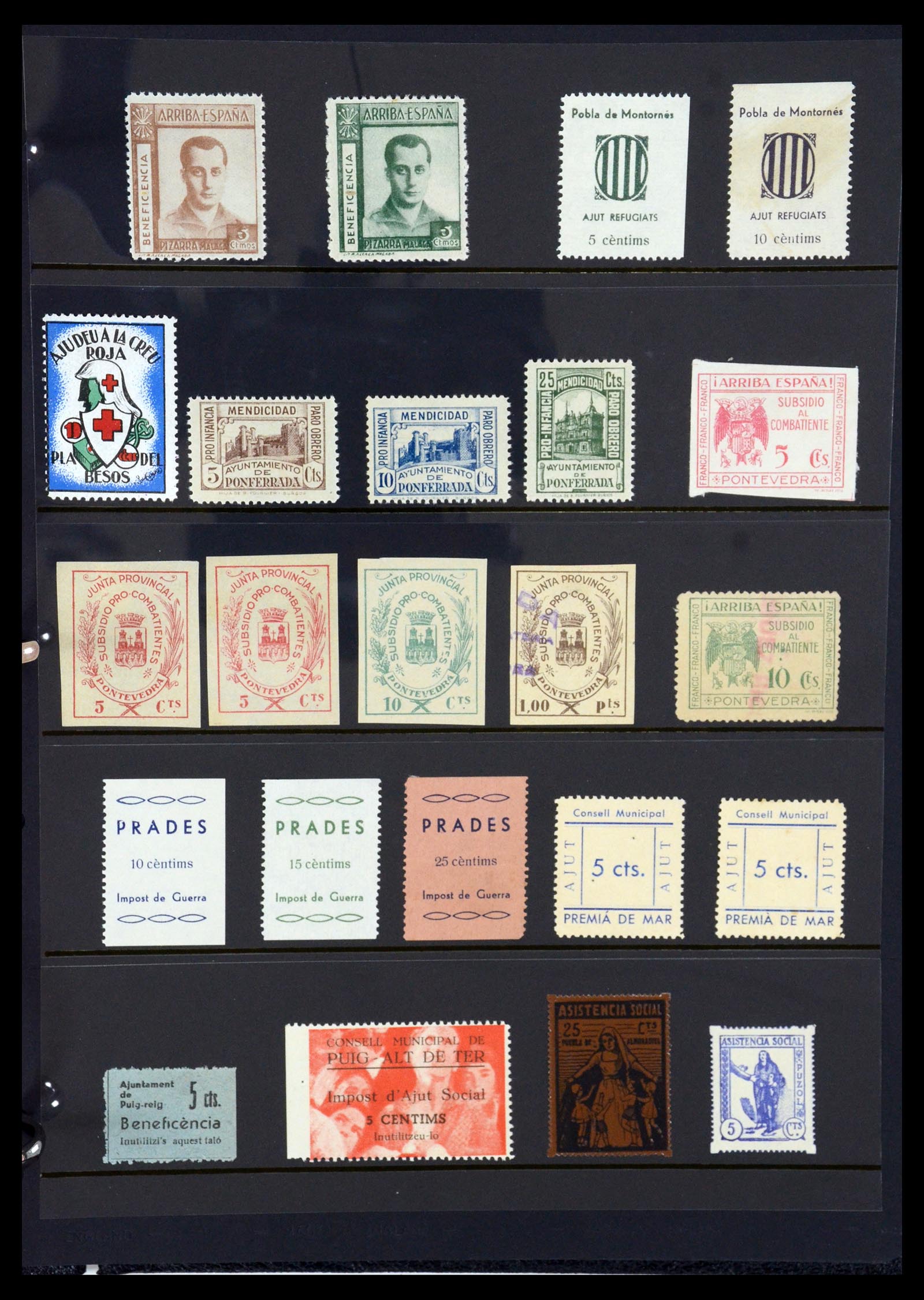 36298 148 - Stamp collection 36298 Spain local and civil war 1931-1938.