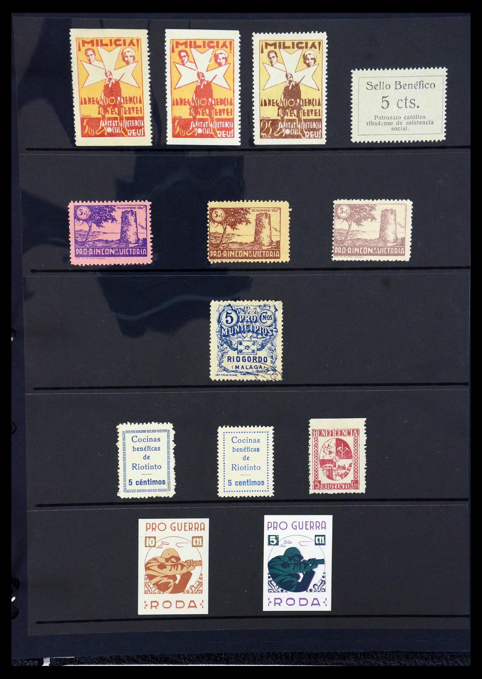 36298 149 - Stamp collection 36298 Spain local and civil war 1931-1938.