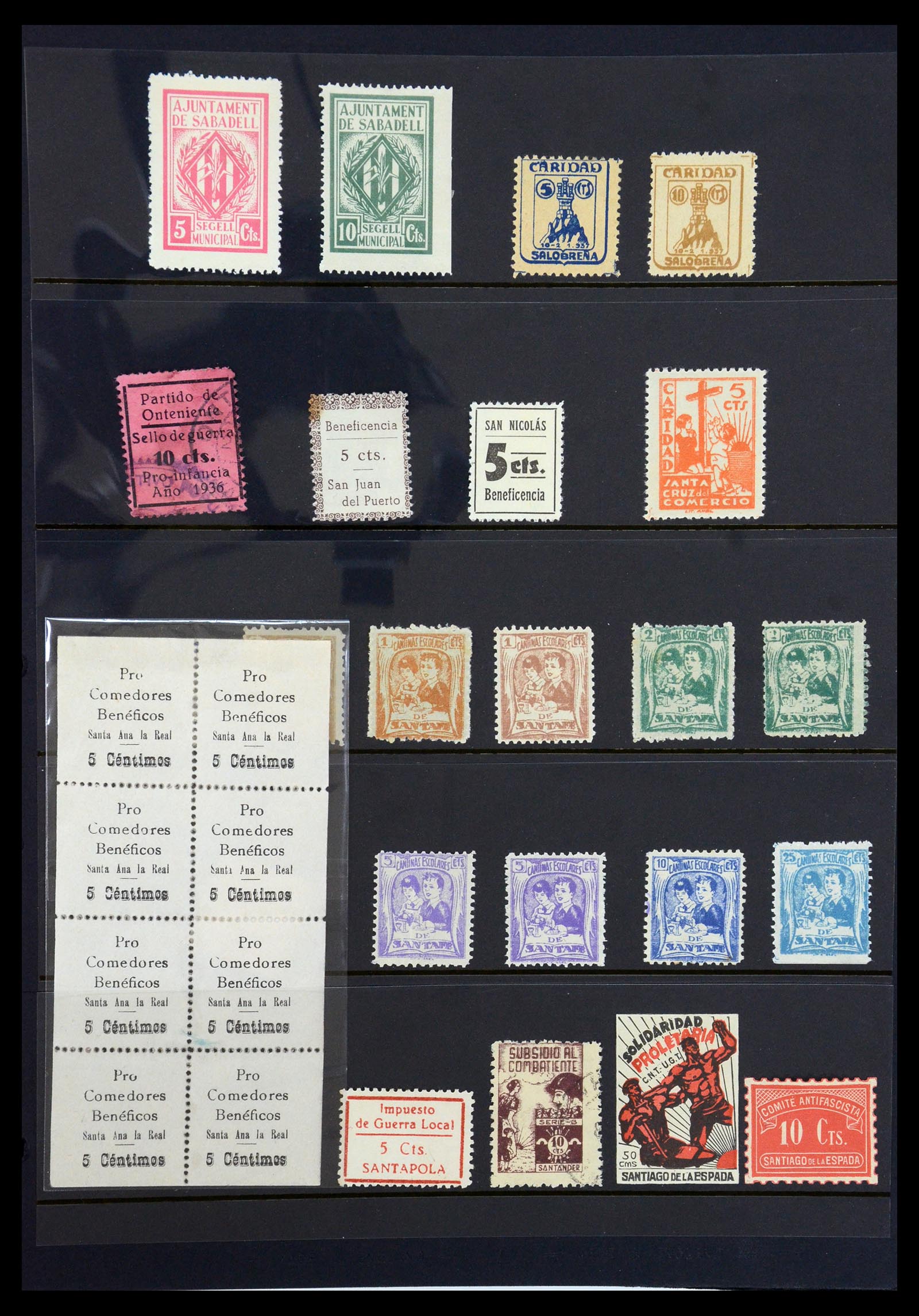 36298 153 - Stamp collection 36298 Spain local and civil war 1931-1938.