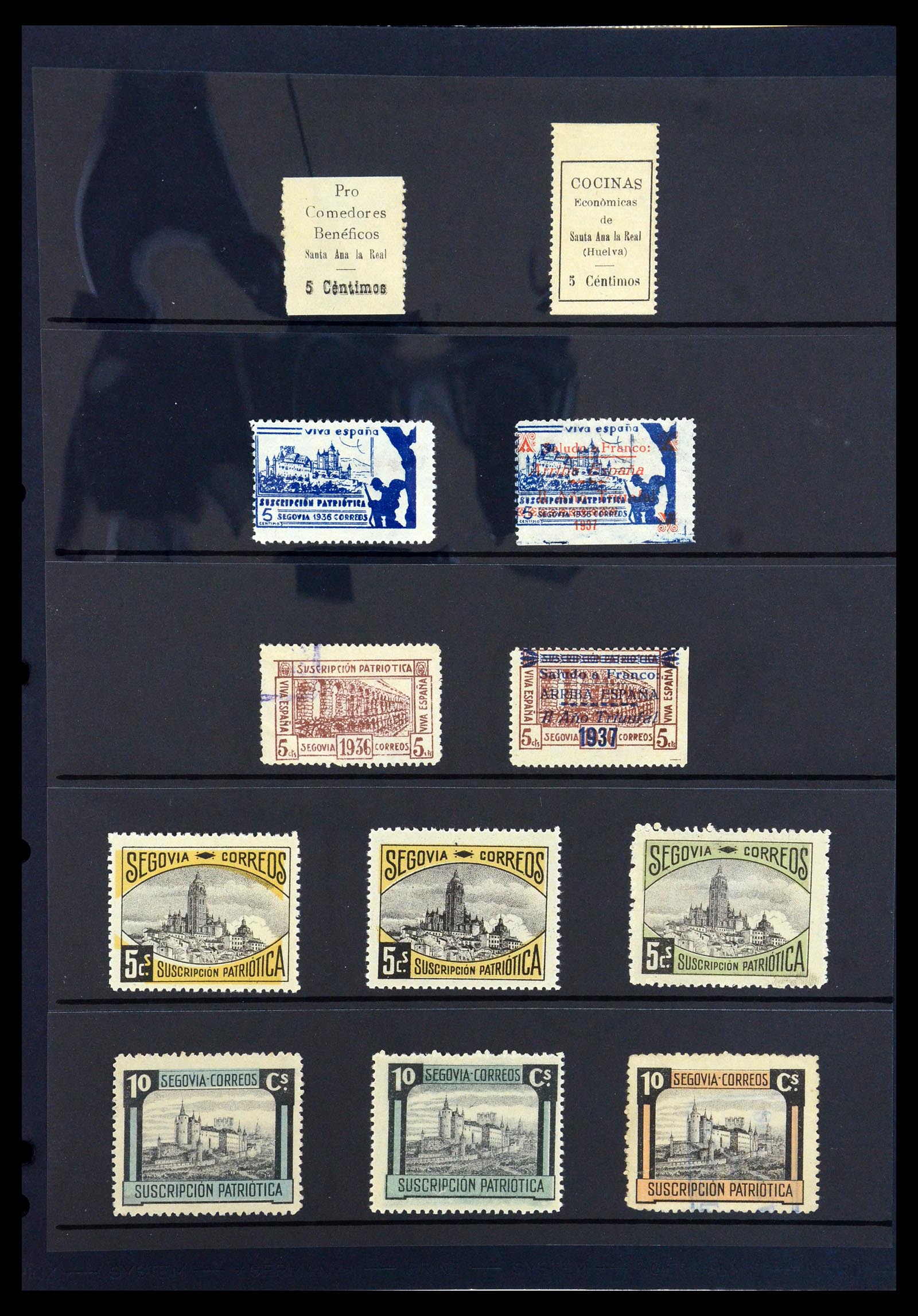 36298 155 - Stamp collection 36298 Spain local and civil war 1931-1938.