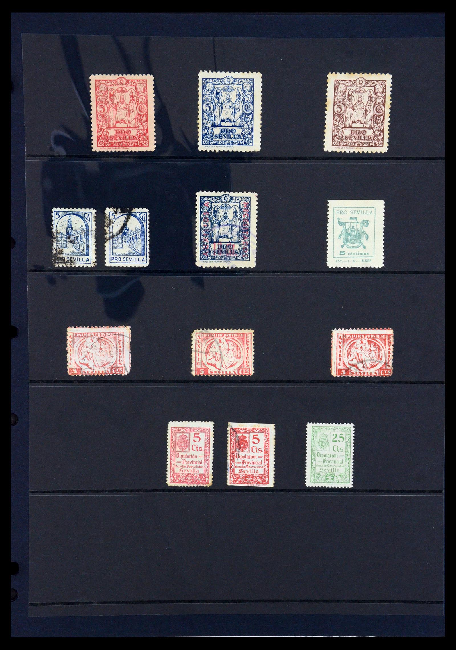 36298 163 - Stamp collection 36298 Spain local and civil war 1931-1938.