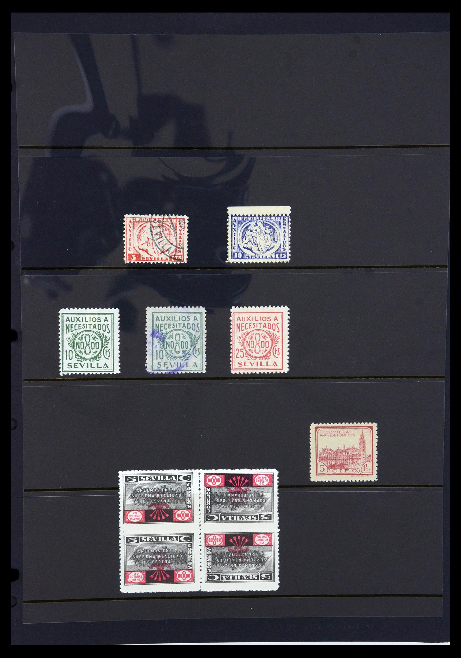 36298 164 - Postzegelverzameling 36298 Spanje lokaal en burgeroorlog 1931-1938.