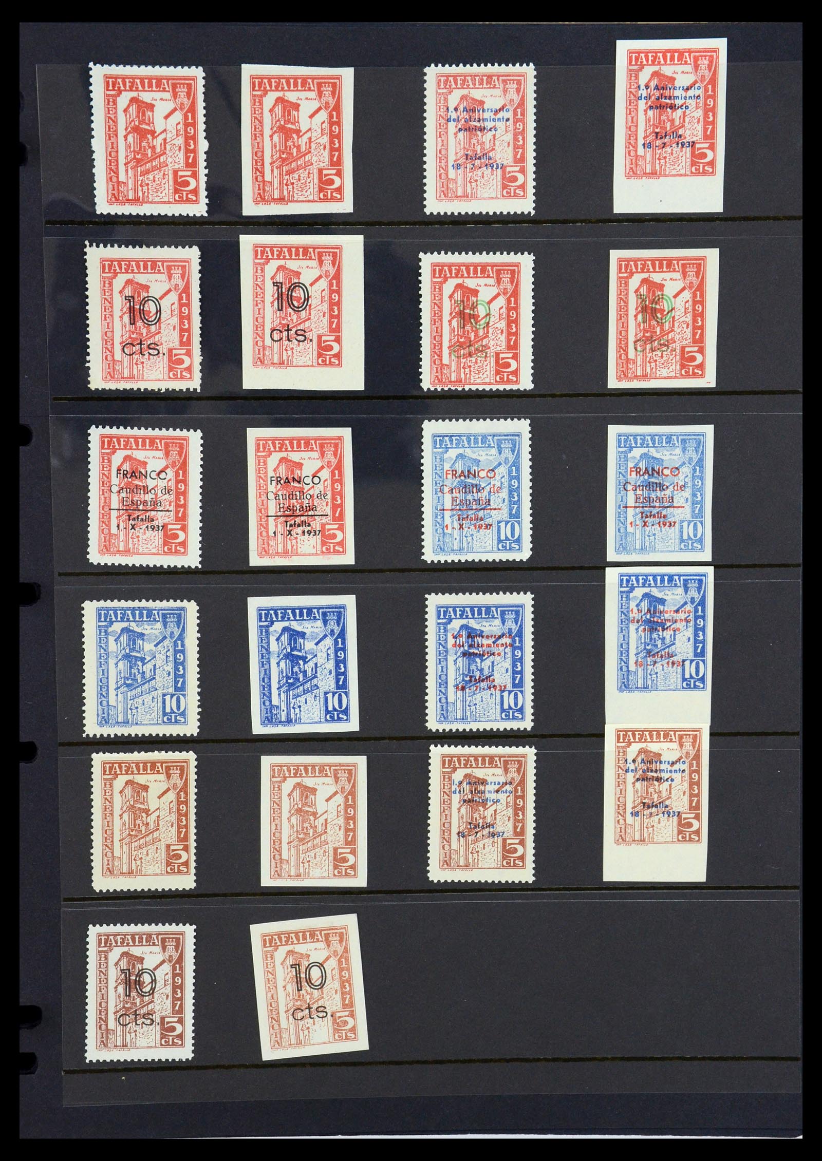 36298 167 - Stamp collection 36298 Spain local and civil war 1931-1938.