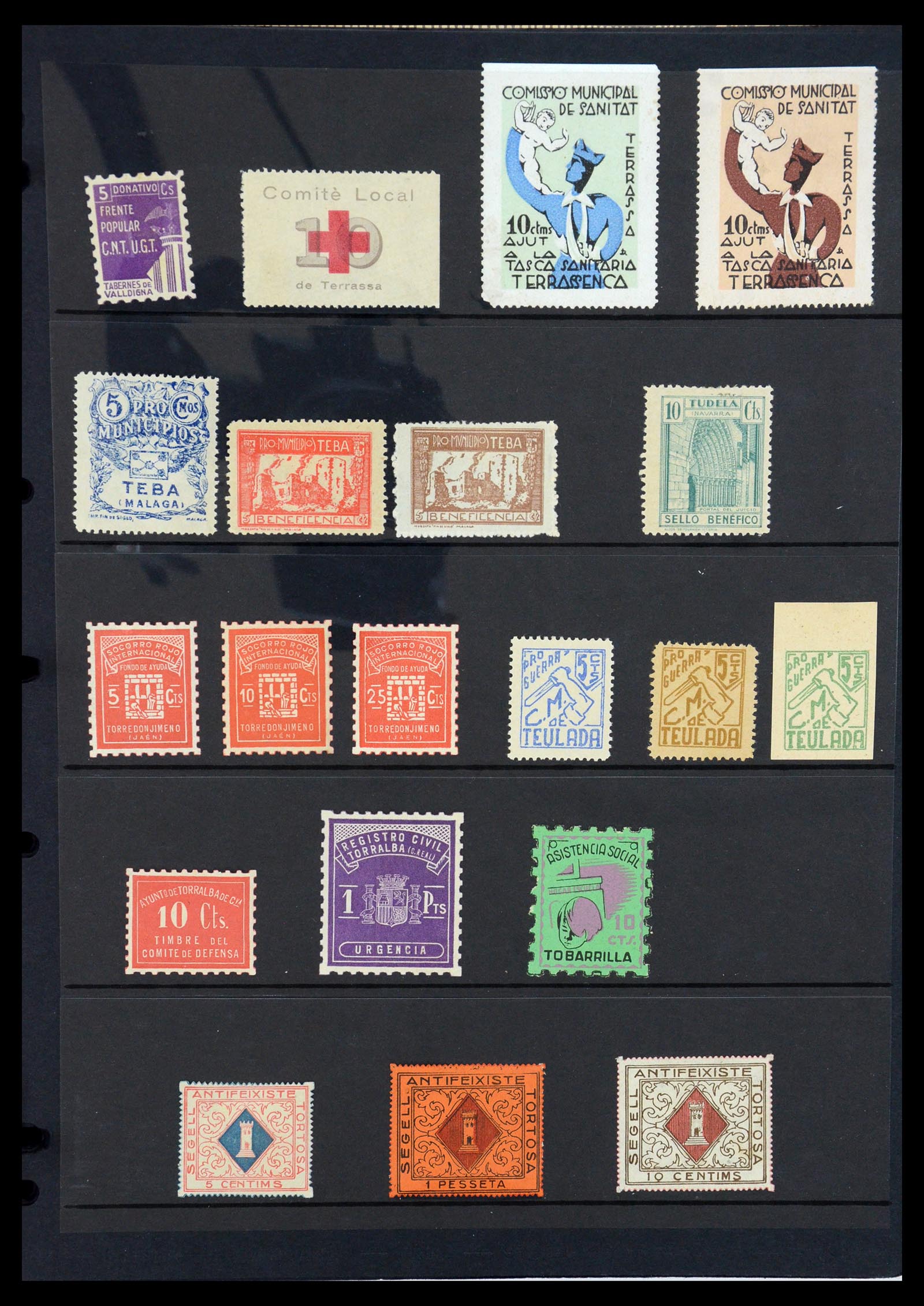 36298 170 - Stamp collection 36298 Spain local and civil war 1931-1938.
