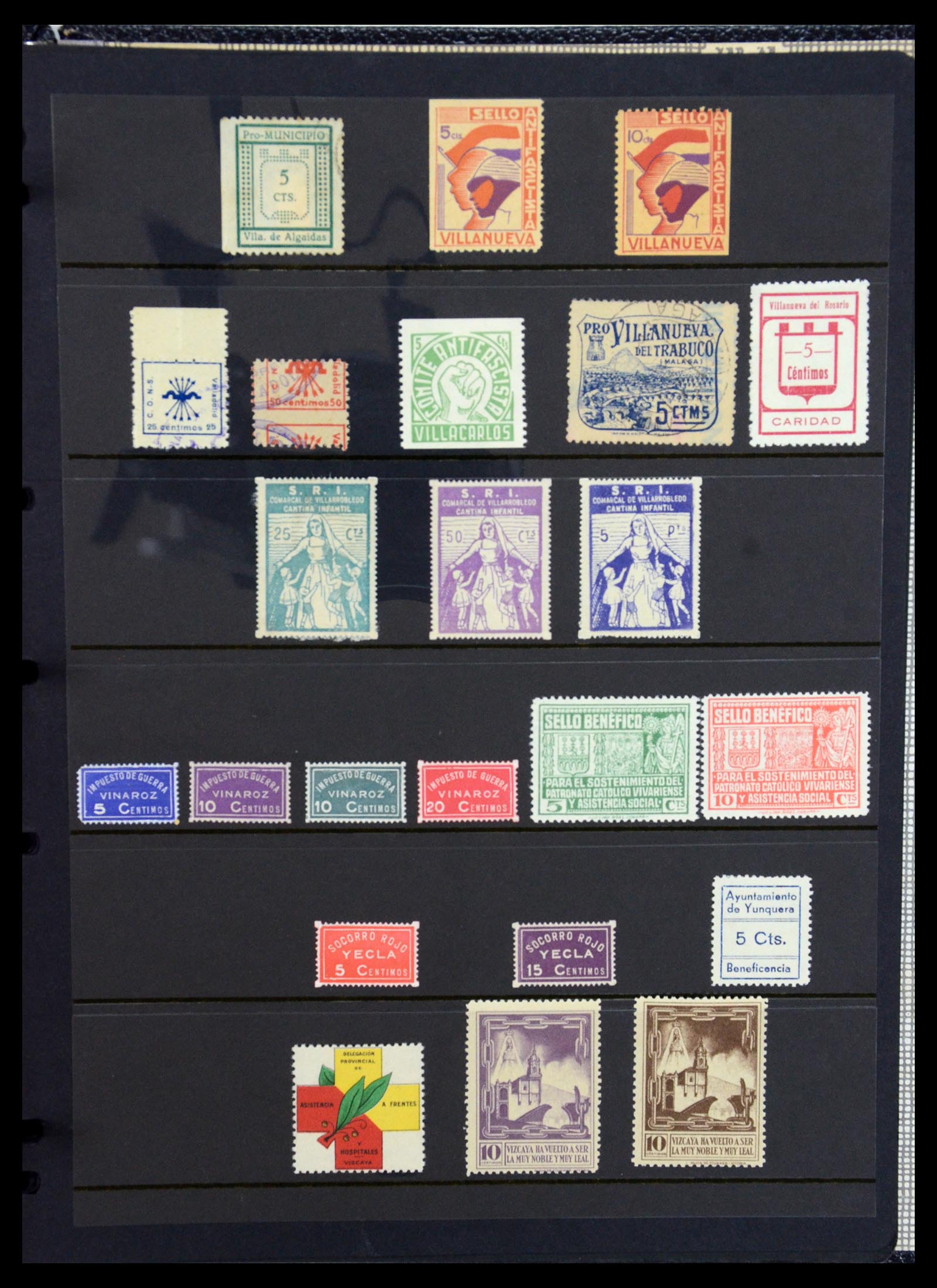 36298 175 - Stamp collection 36298 Spain local and civil war 1931-1938.