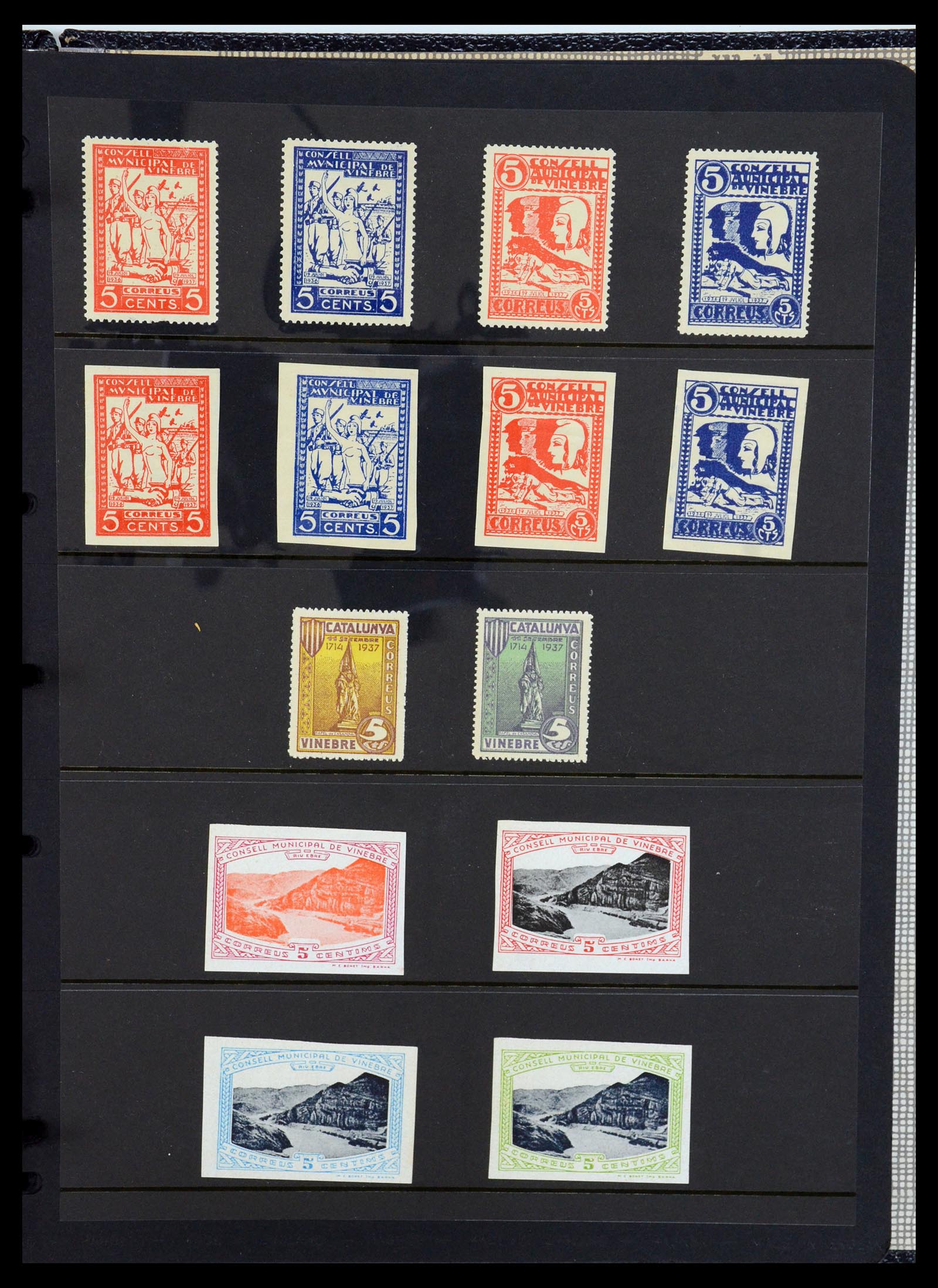 36298 176 - Stamp collection 36298 Spain local and civil war 1931-1938.
