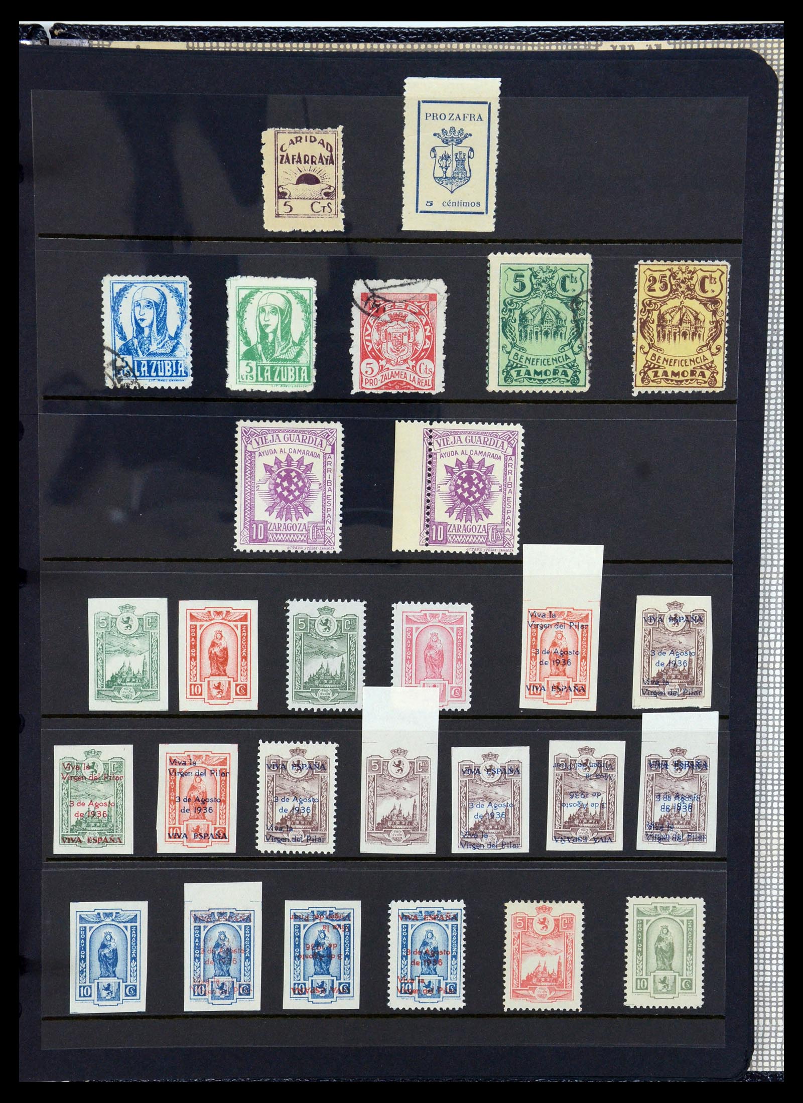 36298 182 - Stamp collection 36298 Spain local and civil war 1931-1938.