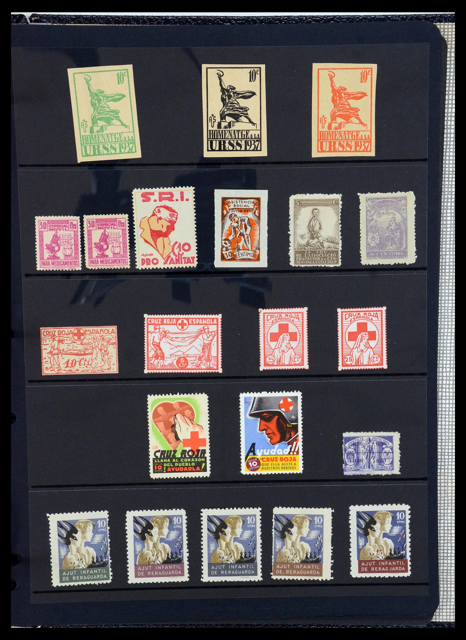 36298 185 - Postzegelverzameling 36298 Spanje lokaal en burgeroorlog 1931-1938.