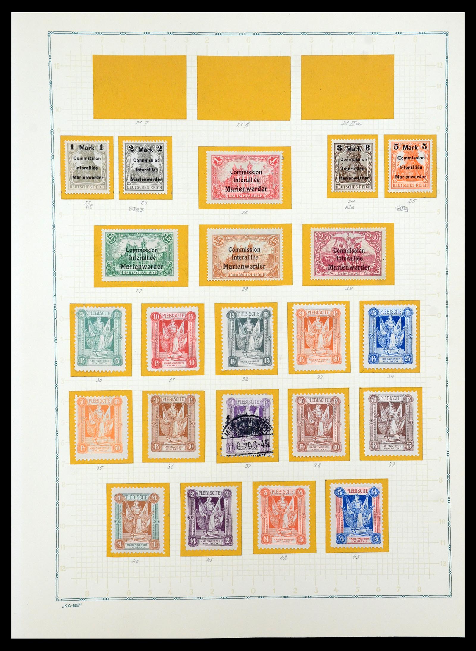 36299 051 - Postzegelverzameling 36299 Duitse gebieden 1920-1939.