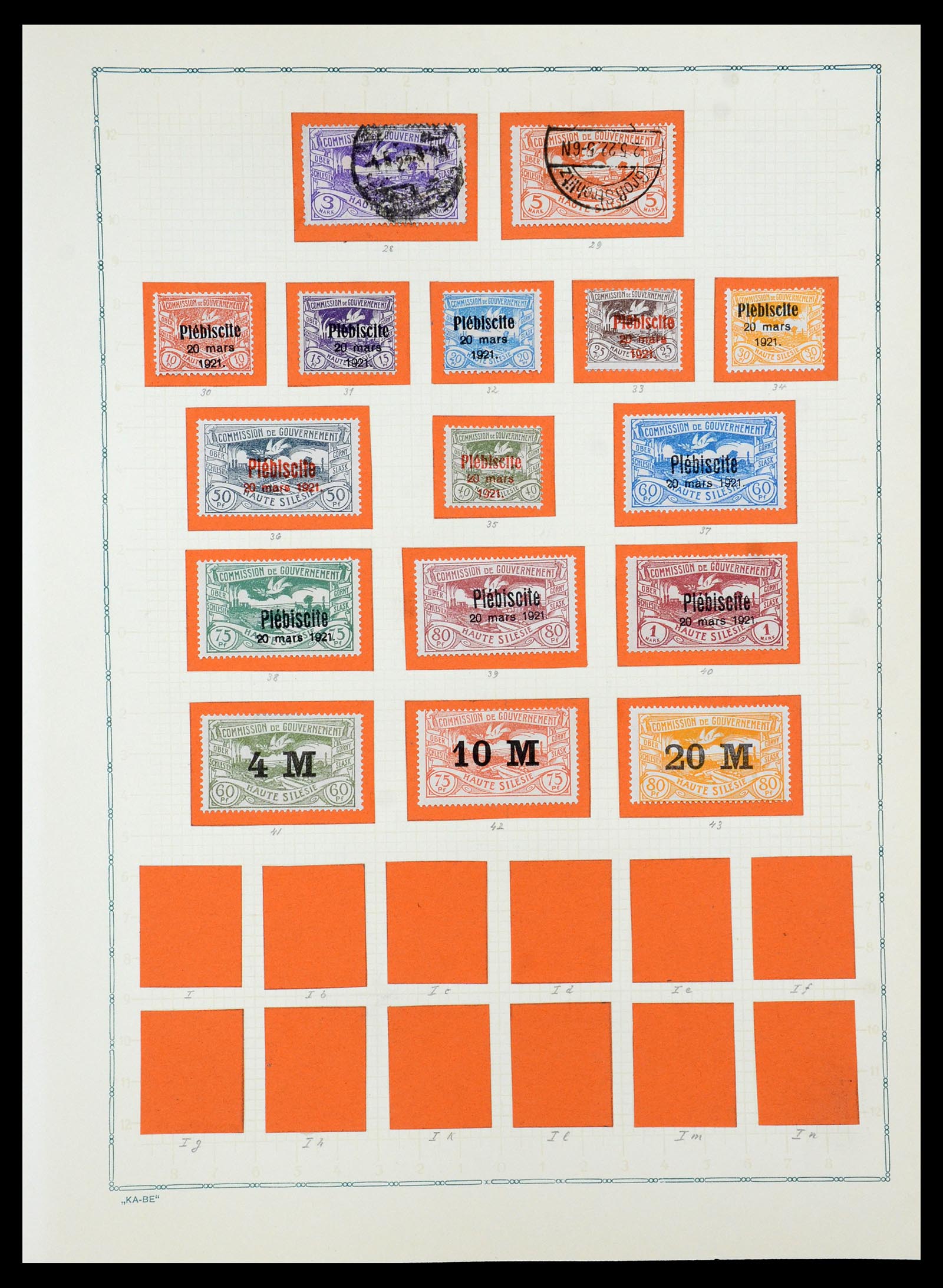 36299 054 - Postzegelverzameling 36299 Duitse gebieden 1920-1939.