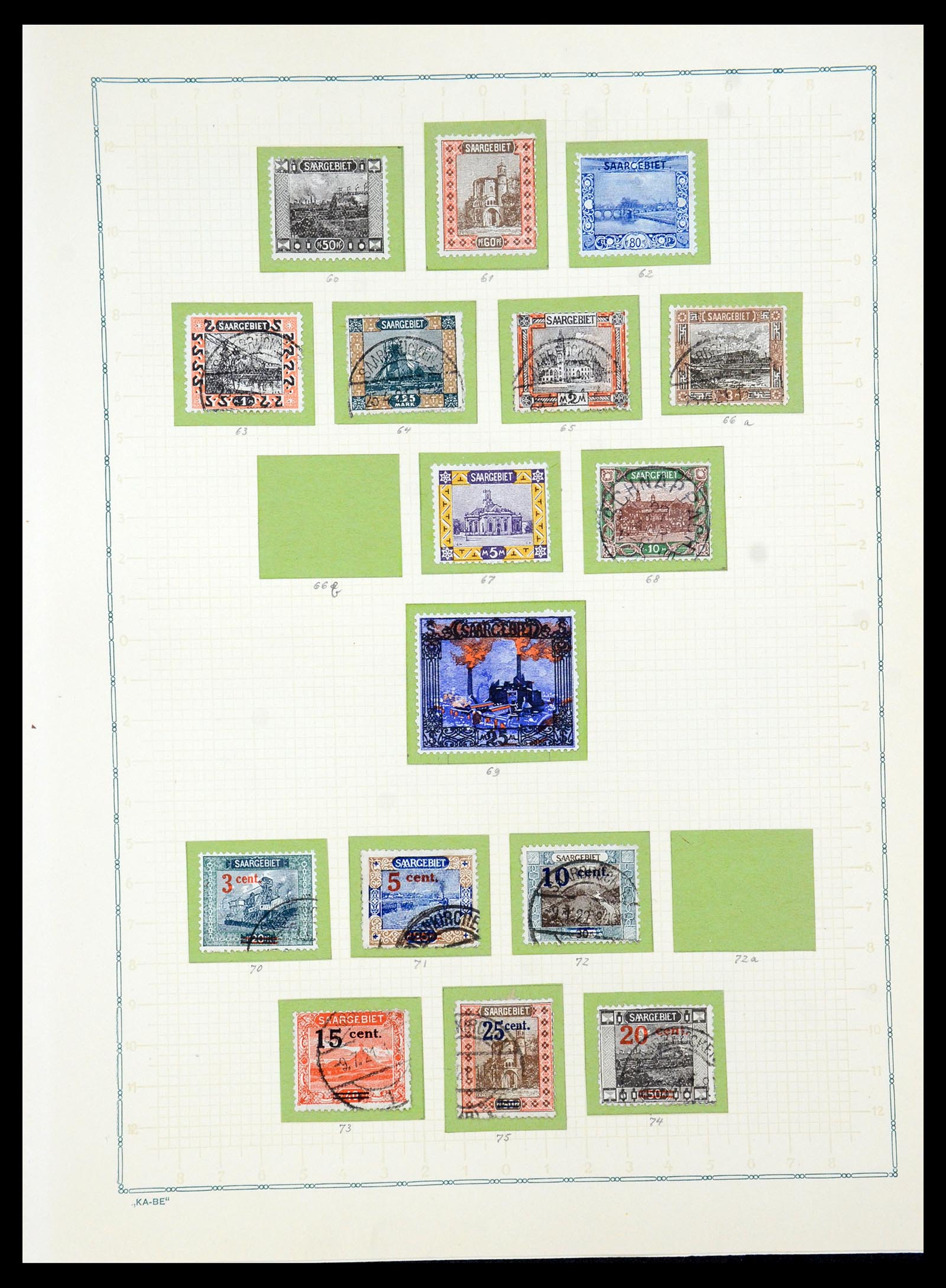 36299 068 - Postzegelverzameling 36299 Duitse gebieden 1920-1939.