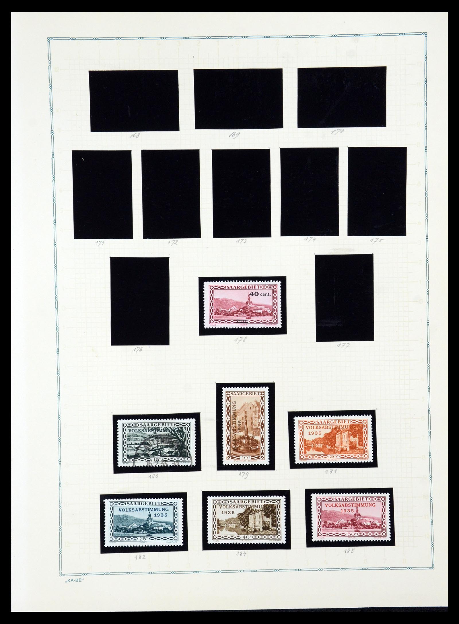 36299 073 - Postzegelverzameling 36299 Duitse gebieden 1920-1939.