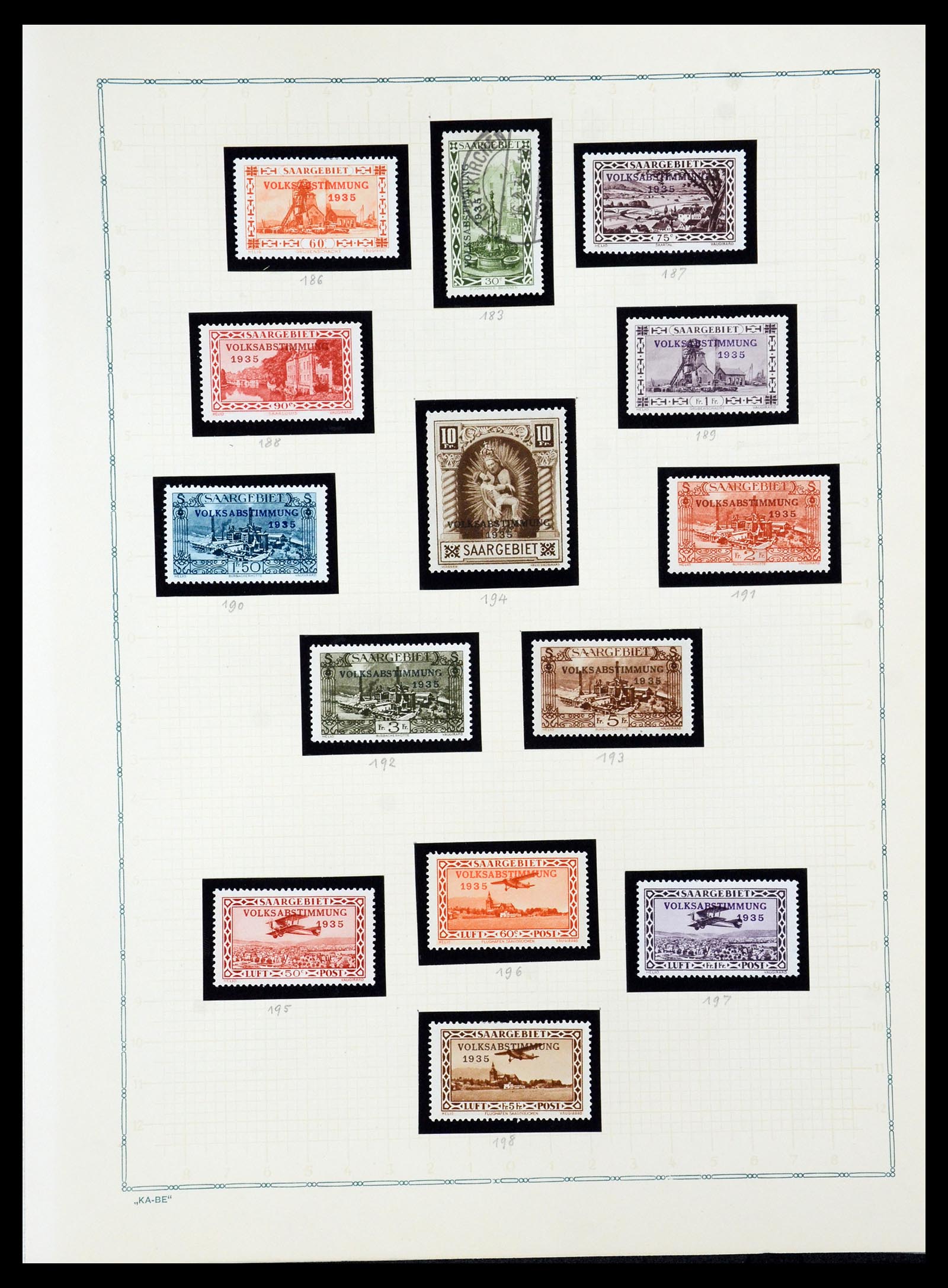 36299 074 - Postzegelverzameling 36299 Duitse gebieden 1920-1939.