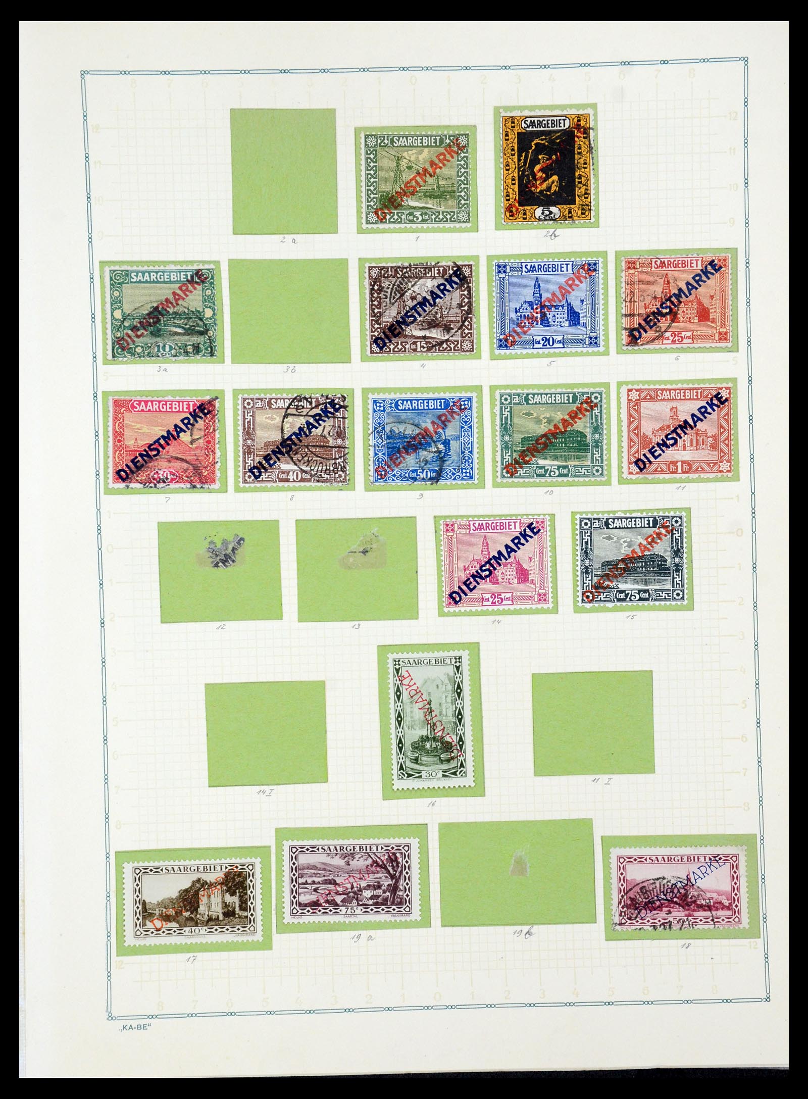 36299 075 - Postzegelverzameling 36299 Duitse gebieden 1920-1939.
