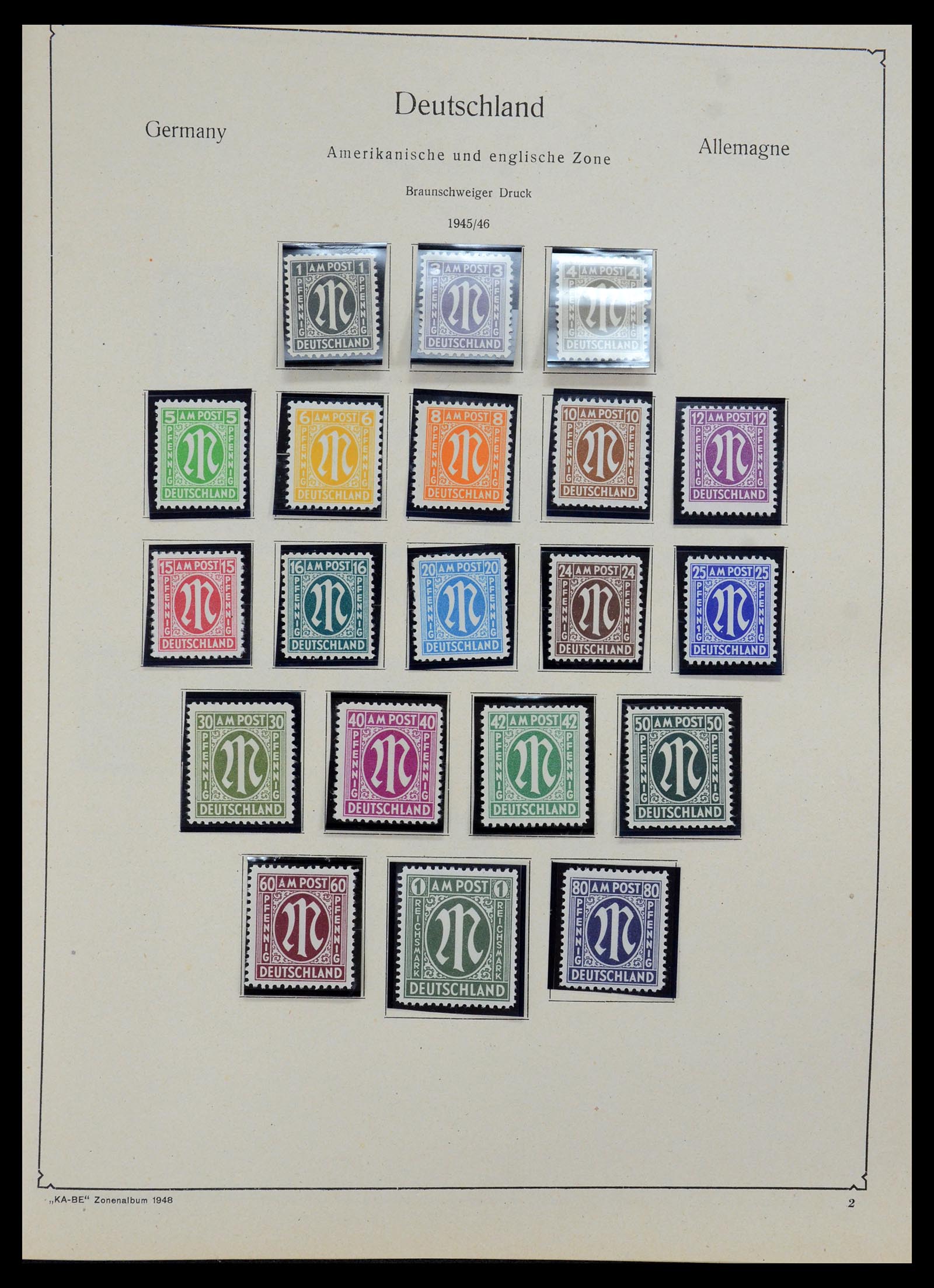 36303 002 - Postzegelverzameling 36303 Duitse Zones en lokaal 1945-1948.