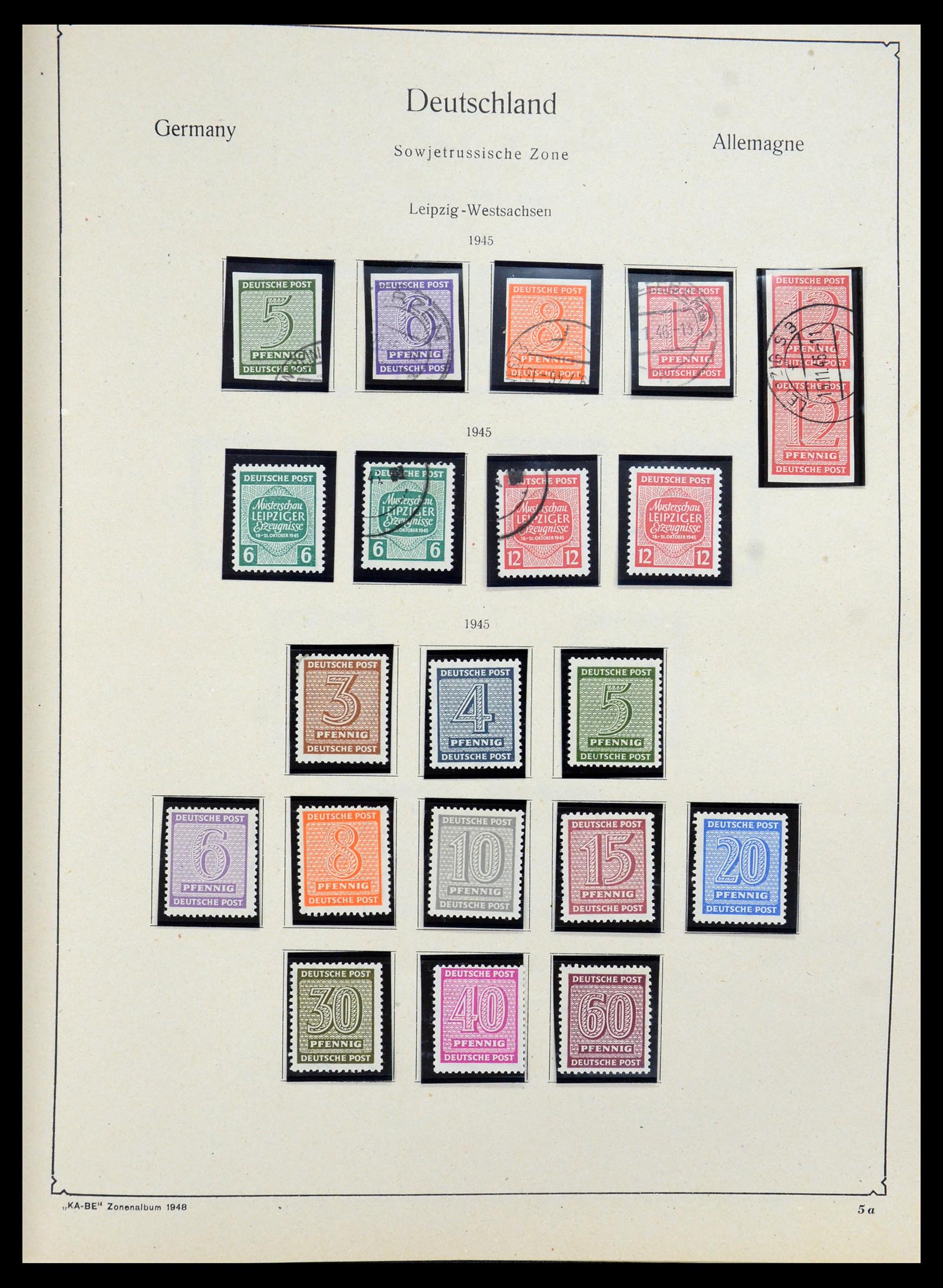 36303 006 - Postzegelverzameling 36303 Duitse Zones en lokaal 1945-1948.