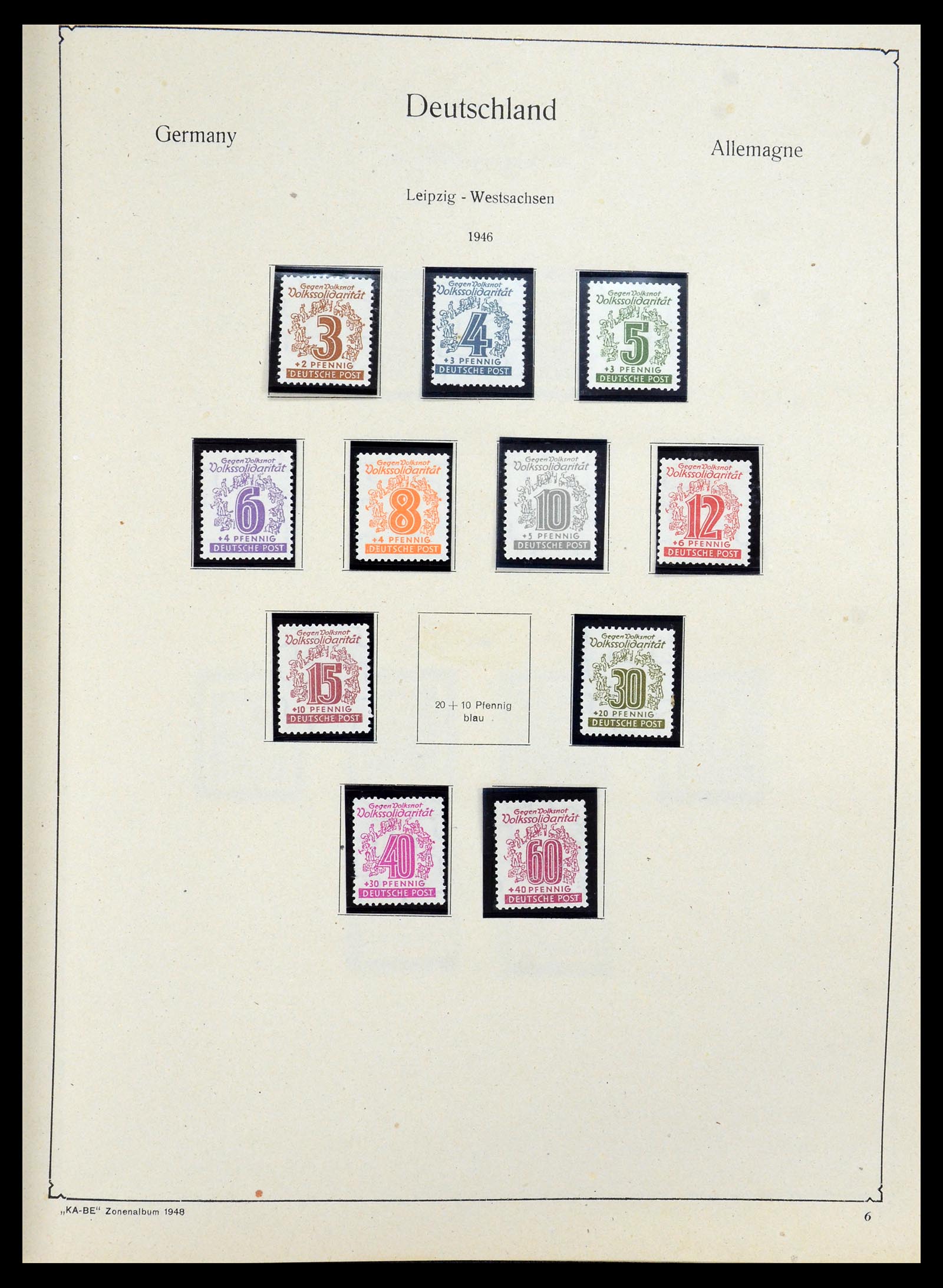36303 007 - Postzegelverzameling 36303 Duitse Zones en lokaal 1945-1948.