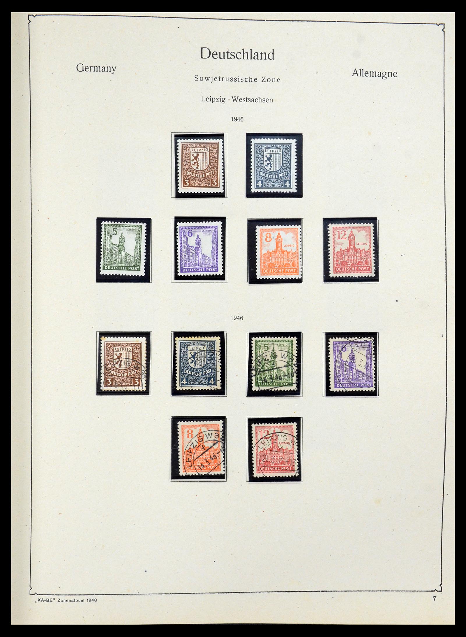 36303 008 - Postzegelverzameling 36303 Duitse Zones en lokaal 1945-1948.
