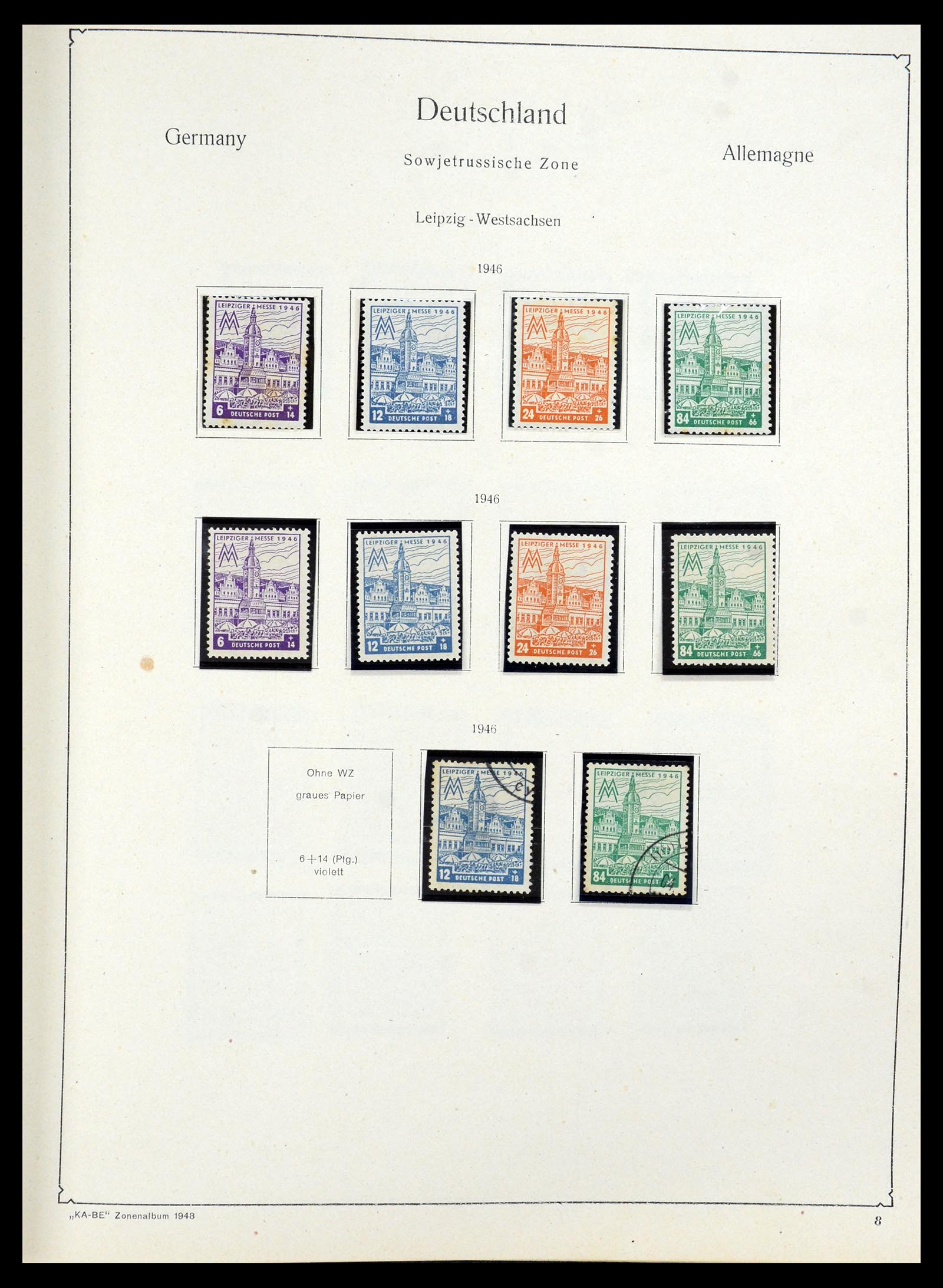 36303 009 - Postzegelverzameling 36303 Duitse Zones en lokaal 1945-1948.