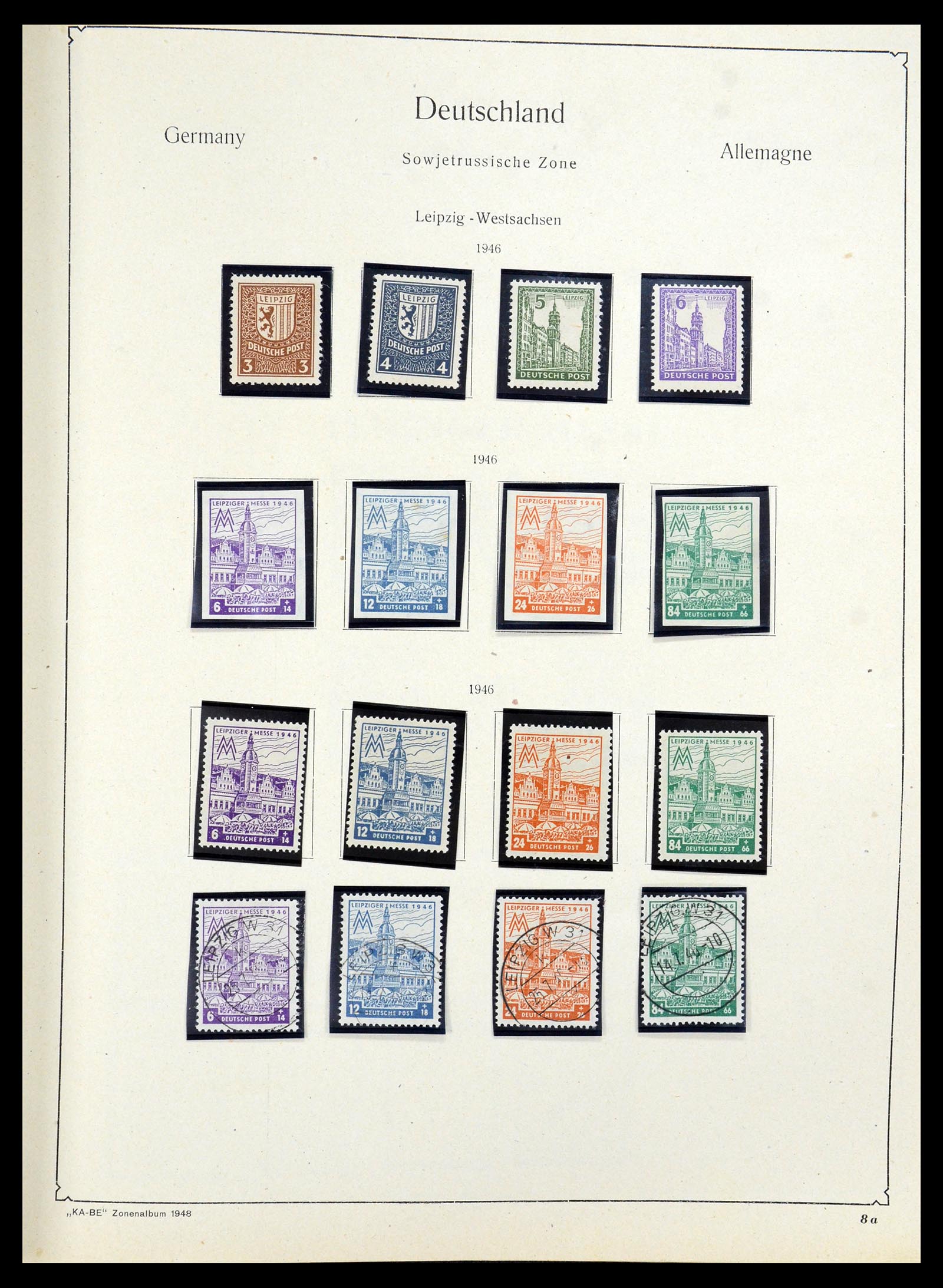 36303 010 - Postzegelverzameling 36303 Duitse Zones en lokaal 1945-1948.