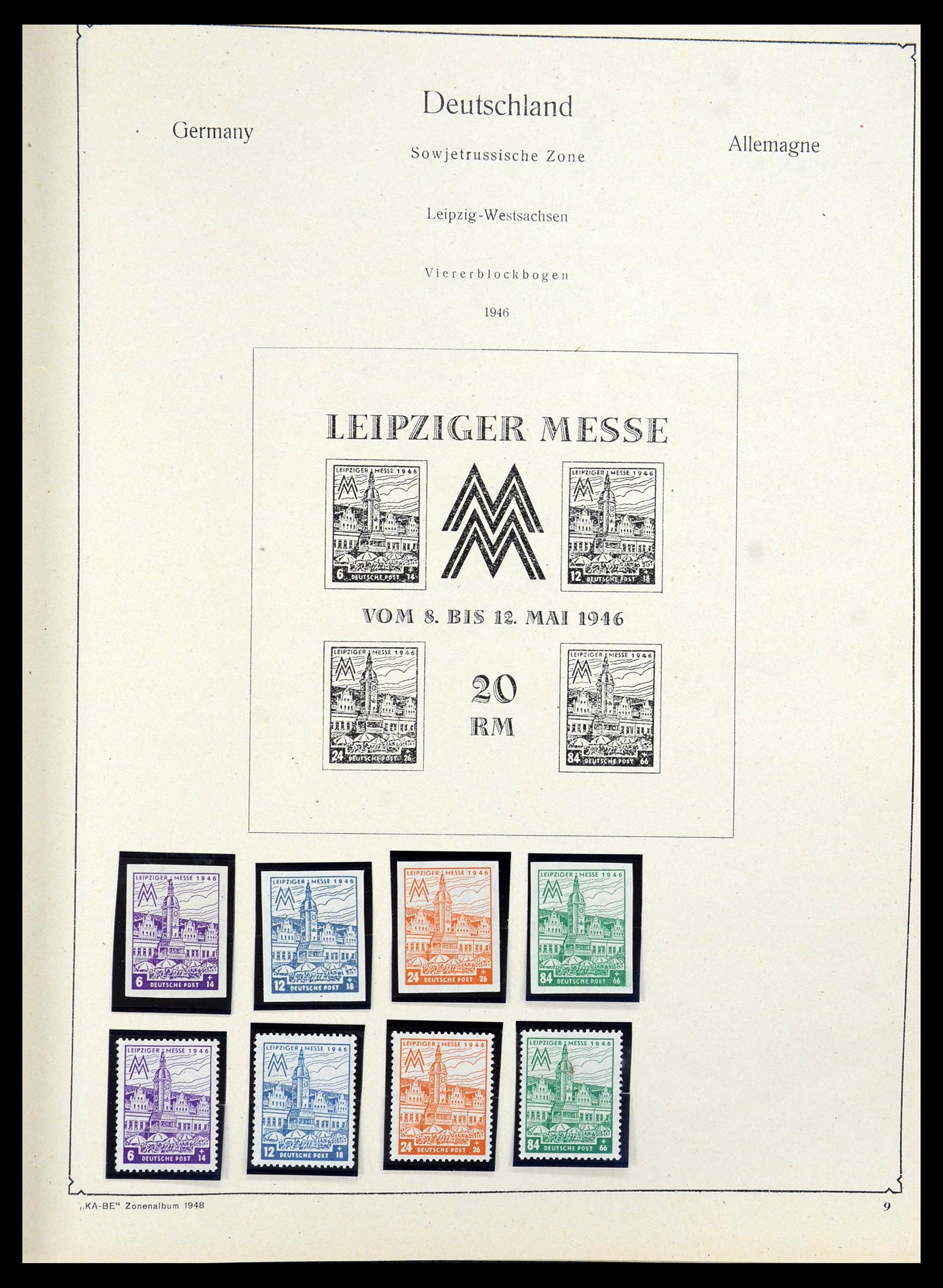 36303 011 - Postzegelverzameling 36303 Duitse Zones en lokaal 1945-1948.