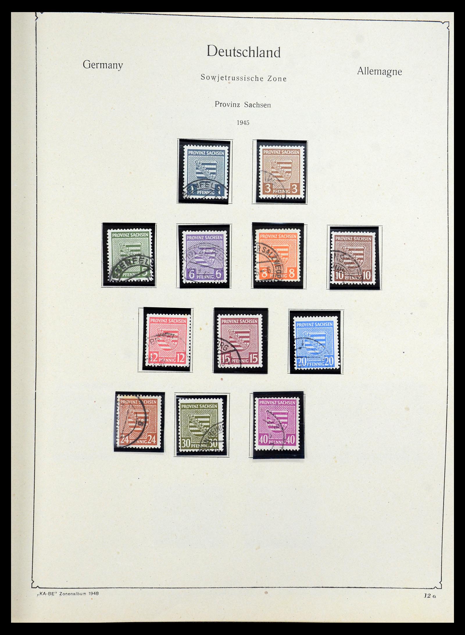 36303 015 - Postzegelverzameling 36303 Duitse Zones en lokaal 1945-1948.