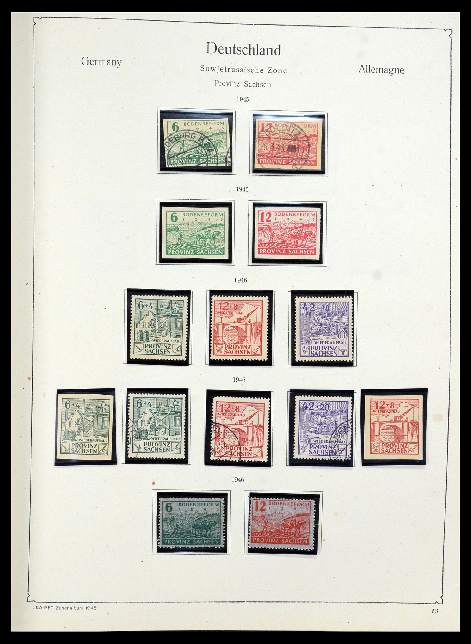 36303 016 - Postzegelverzameling 36303 Duitse Zones en lokaal 1945-1948.