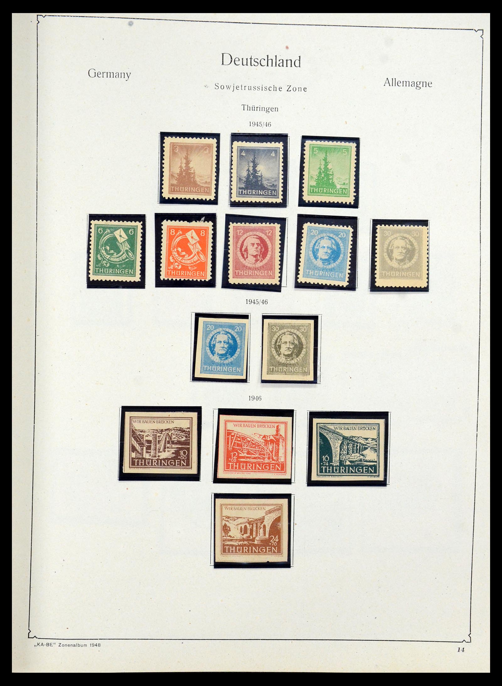 36303 017 - Postzegelverzameling 36303 Duitse Zones en lokaal 1945-1948.