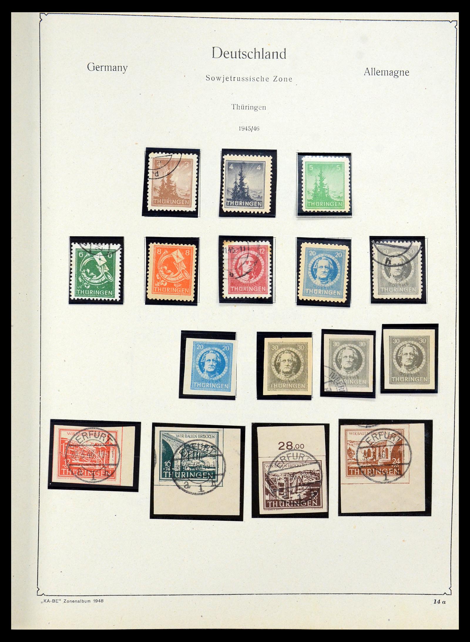 36303 018 - Postzegelverzameling 36303 Duitse Zones en lokaal 1945-1948.
